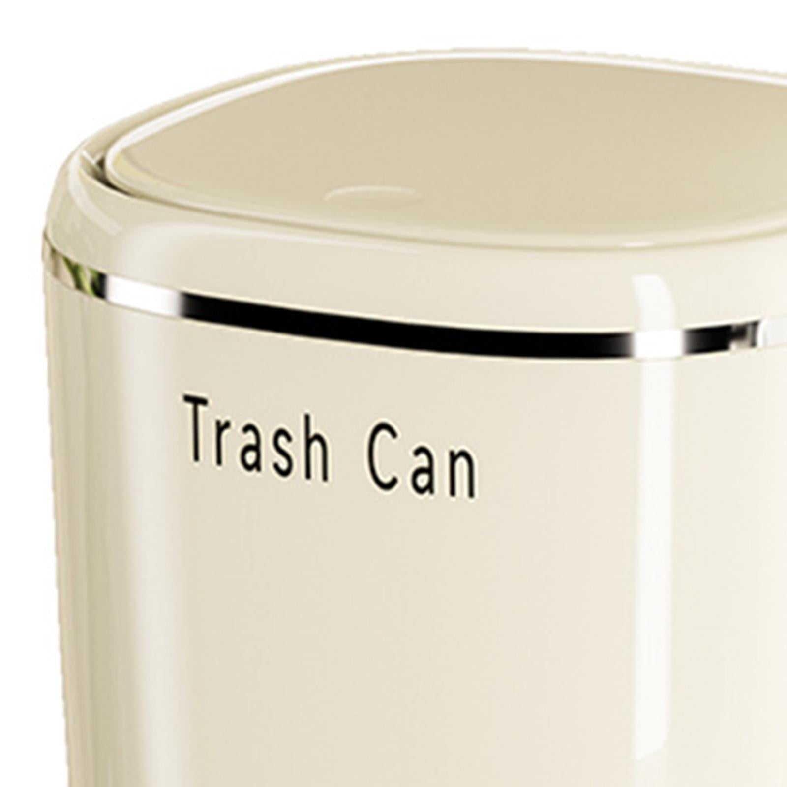 Small Trash Can Stylish Convenient Counter Waste Basket for Home Car Kitchen White