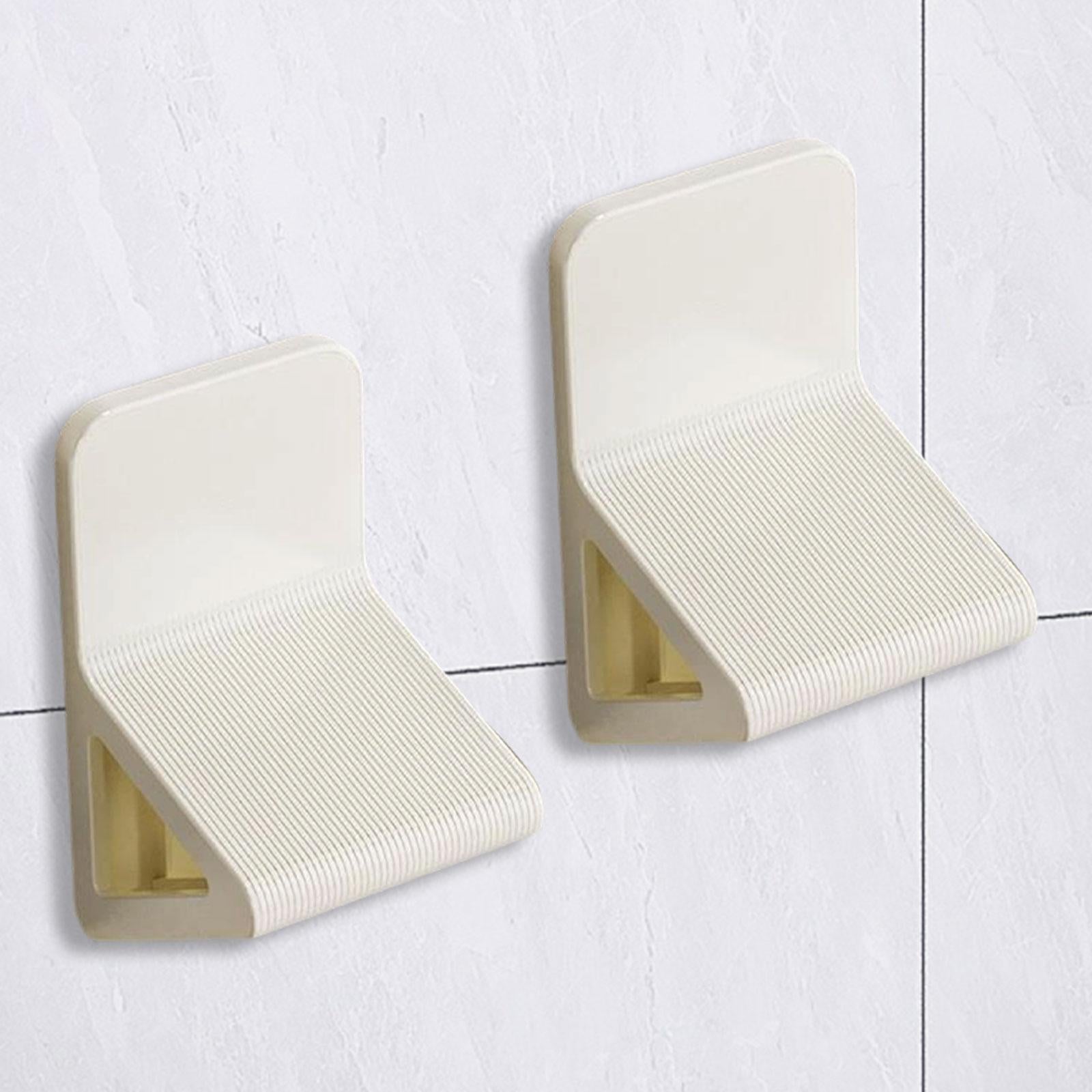 2Pcs Shower Foot Rest Anti Slip Bathroom Foot Pedals for Bathroom Home Milky White