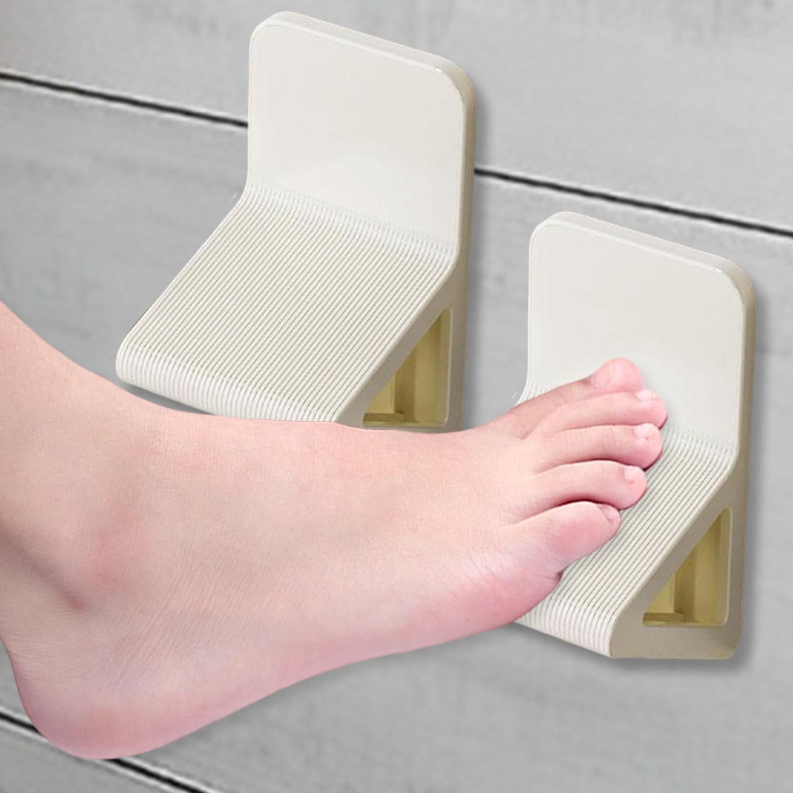 2Pcs Shower Foot Rest Anti Slip Bathroom Foot Pedals for Bathroom Home Milky White