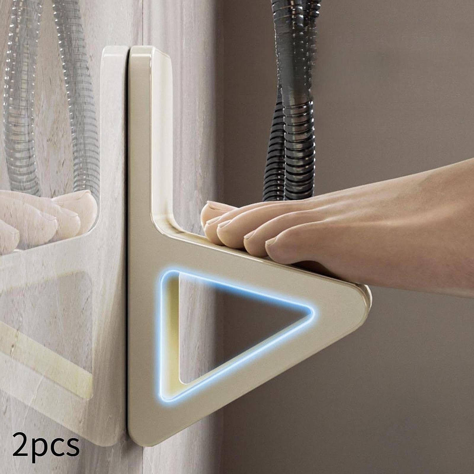 2Pcs Shower Foot Rest Anti Slip Bathroom Foot Pedals for Bathroom Home Milky White