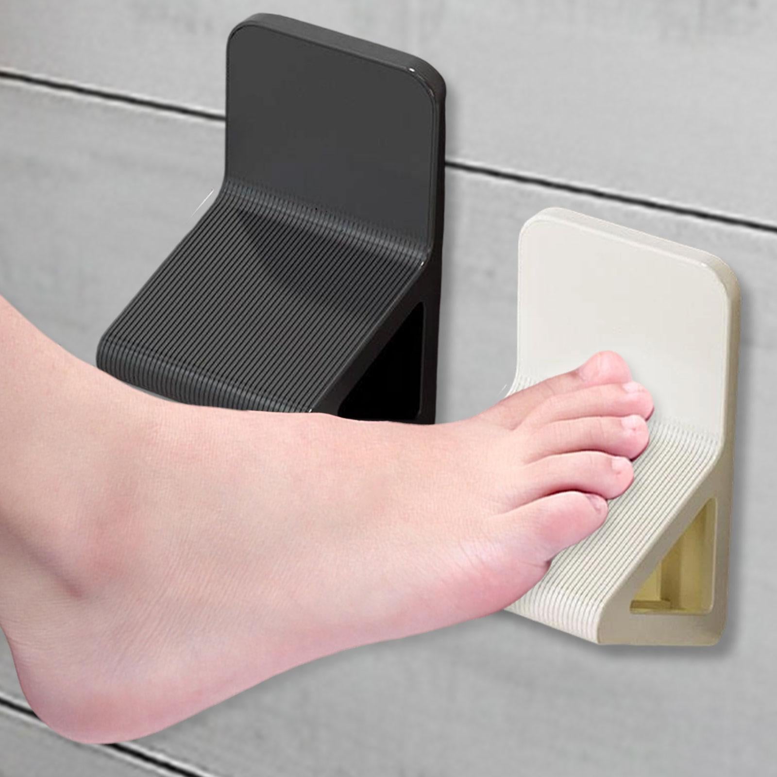 2Pcs Shower Foot Rest Anti Slip Bathroom Foot Pedals for Bathroom Home Milky White Black