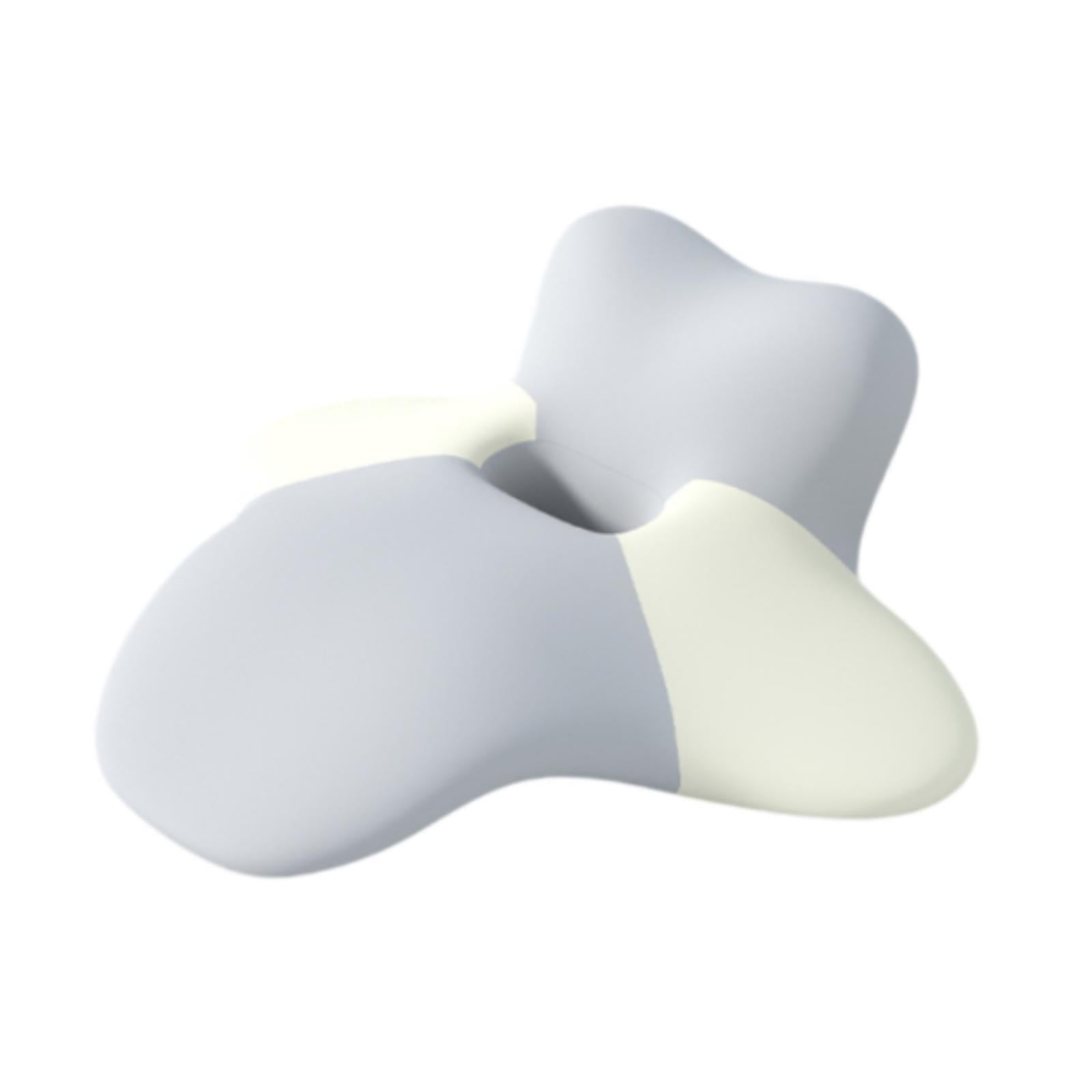 Neck Pillow Removable Pillowcase Hollow Travel Shoulder Support for Sleeping gray