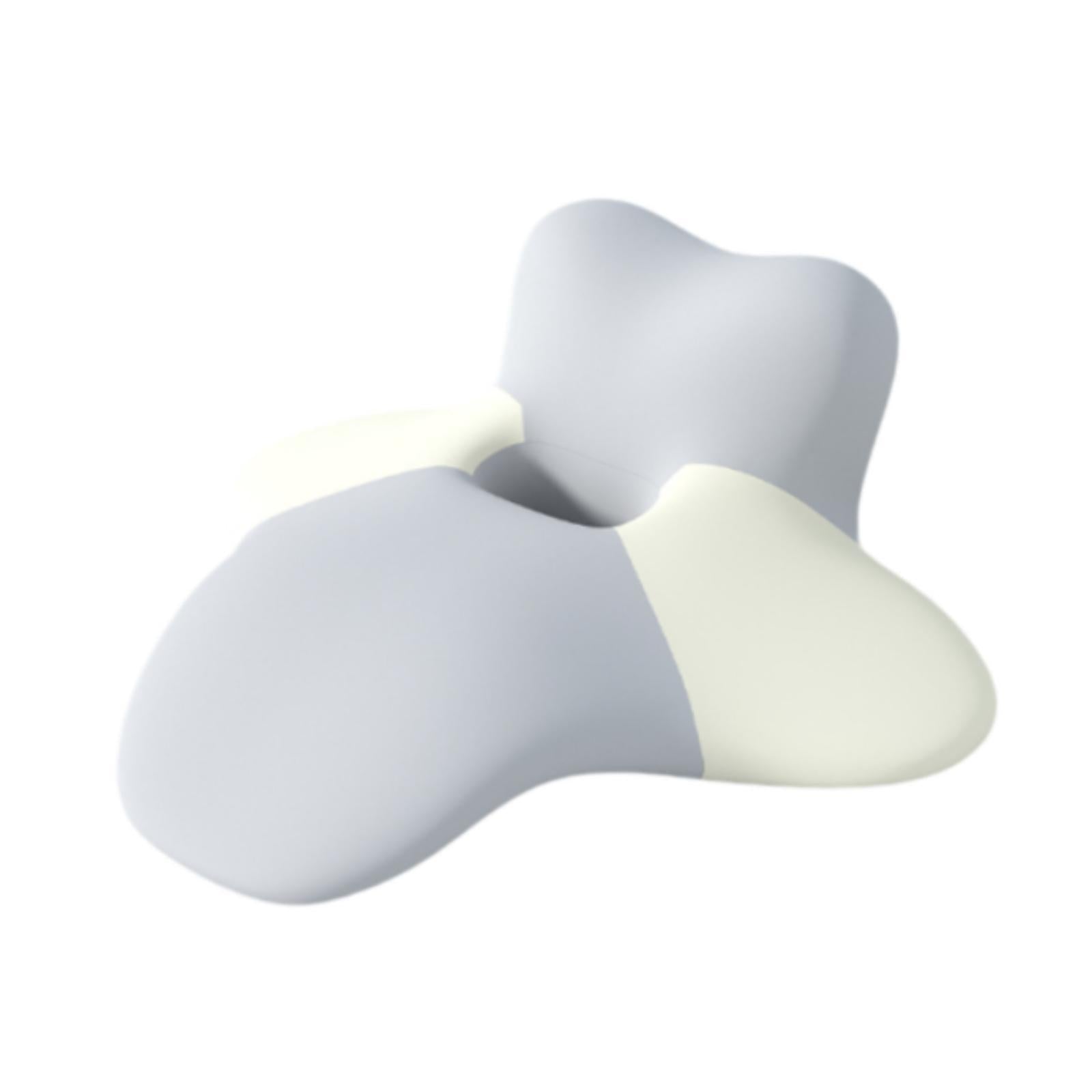 Neck Pillow Removable Pillowcase Hollow Travel Shoulder Support for Sleeping gray