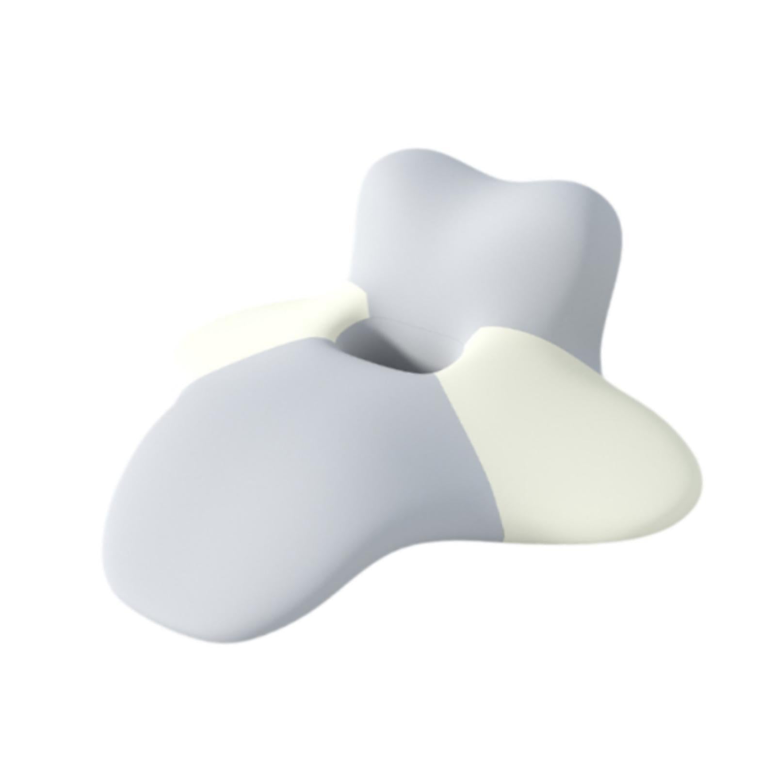 Neck Pillow Removable Pillowcase Hollow Travel Shoulder Support for Sleeping gray