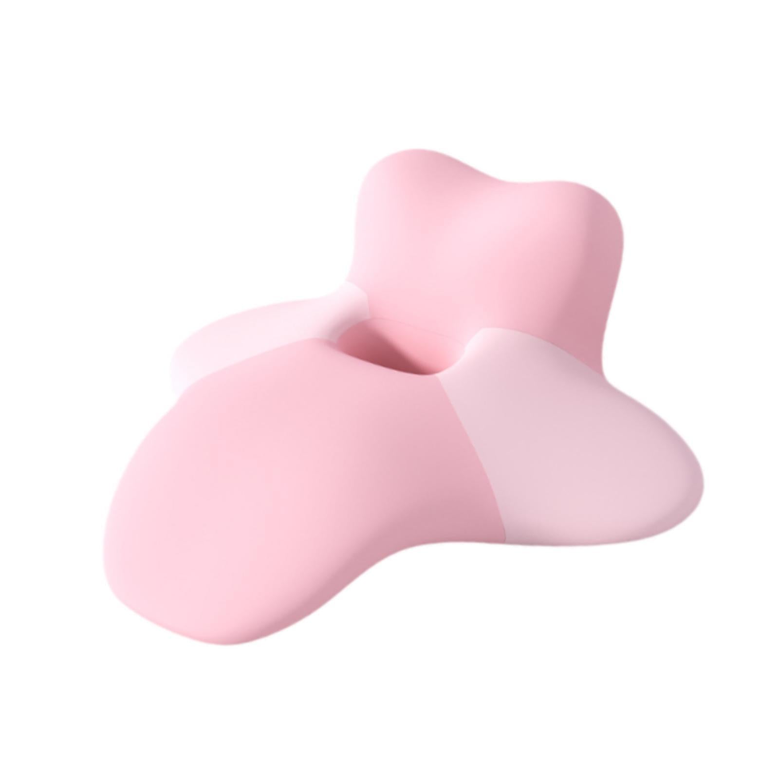 Neck Pillow Removable Pillowcase Hollow Travel Shoulder Support for Sleeping pink