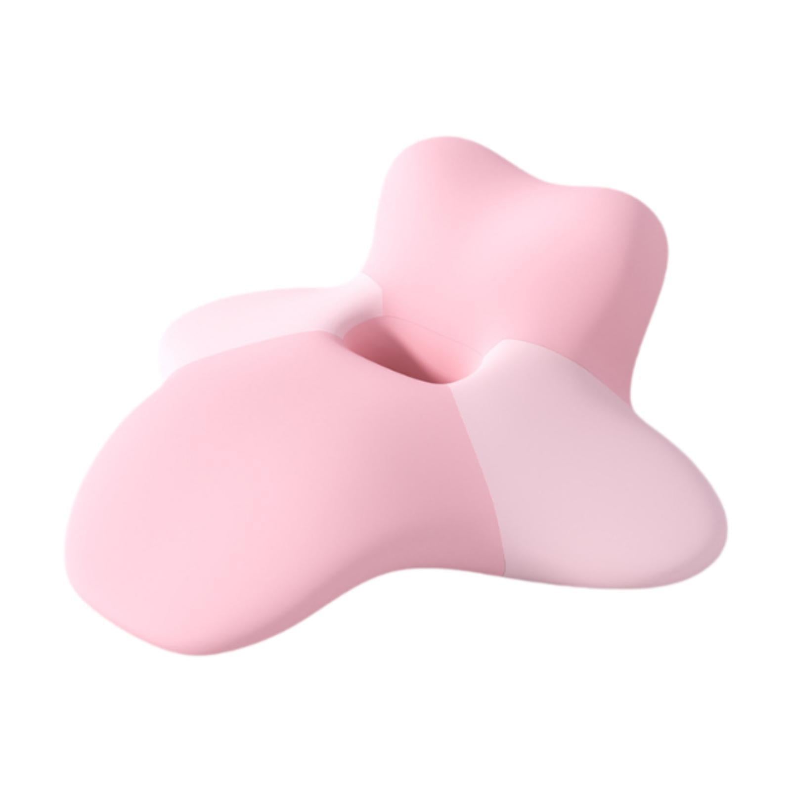 Neck Pillow Removable Pillowcase Hollow Travel Shoulder Support for Sleeping pink