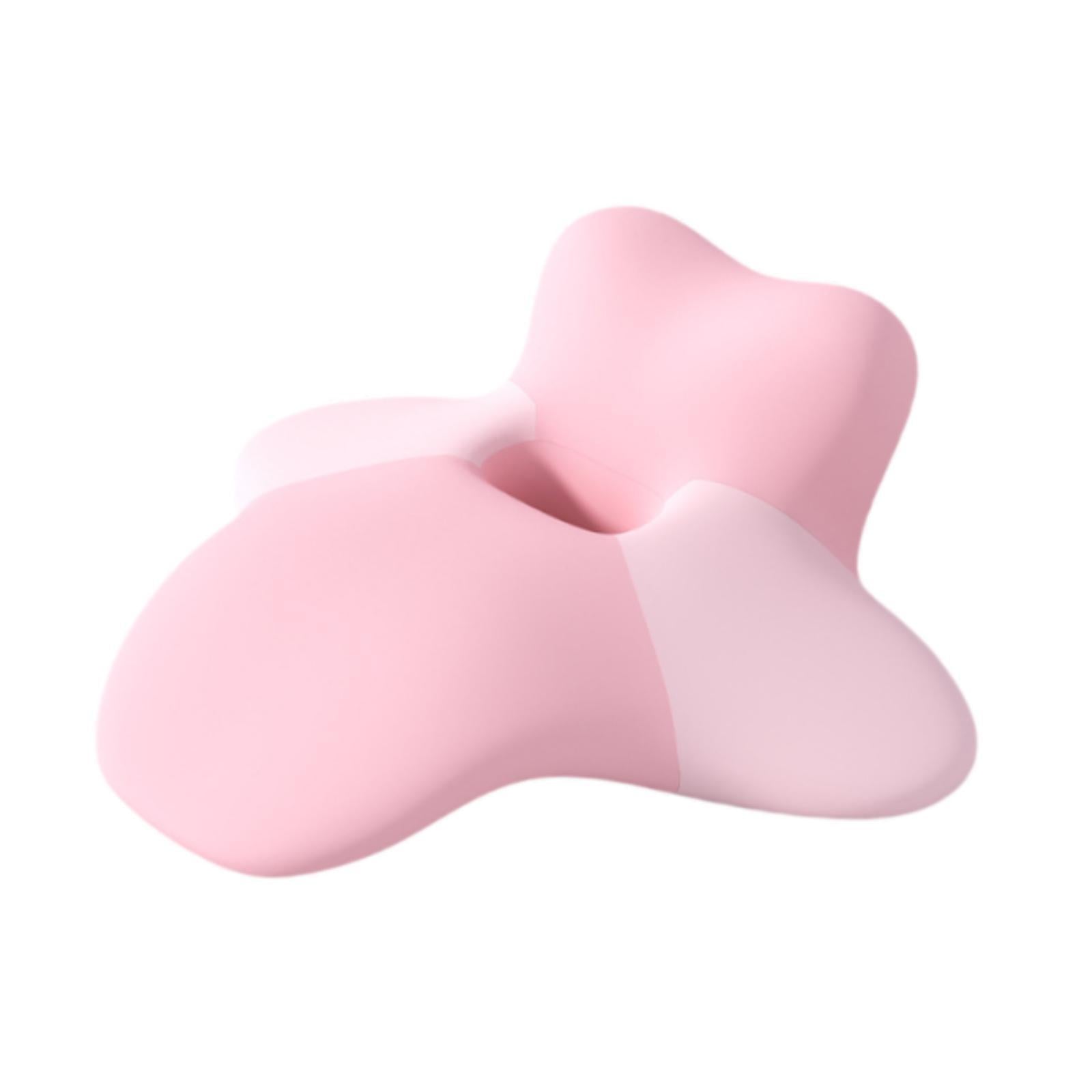 Neck Pillow Removable Pillowcase Hollow Travel Shoulder Support for Sleeping pink