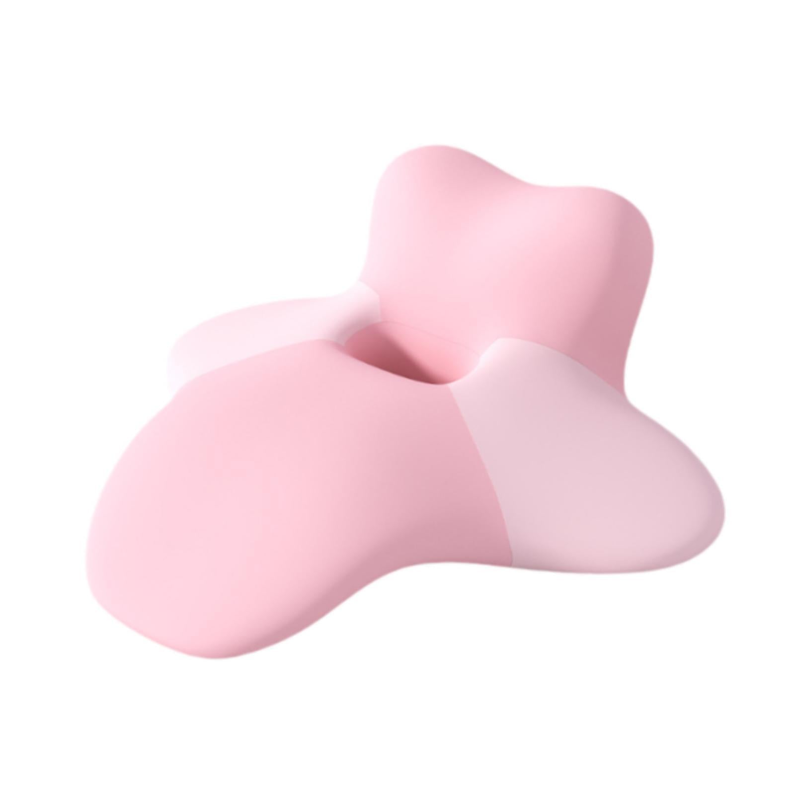 Neck Pillow Removable Pillowcase Hollow Travel Shoulder Support for Sleeping pink