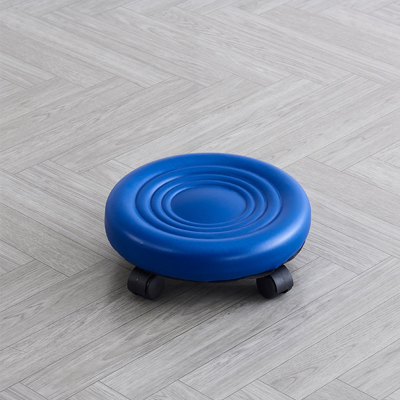 Low Height Rolling Stool with Swivel Caster for Mechanical Manicure Sport Blue