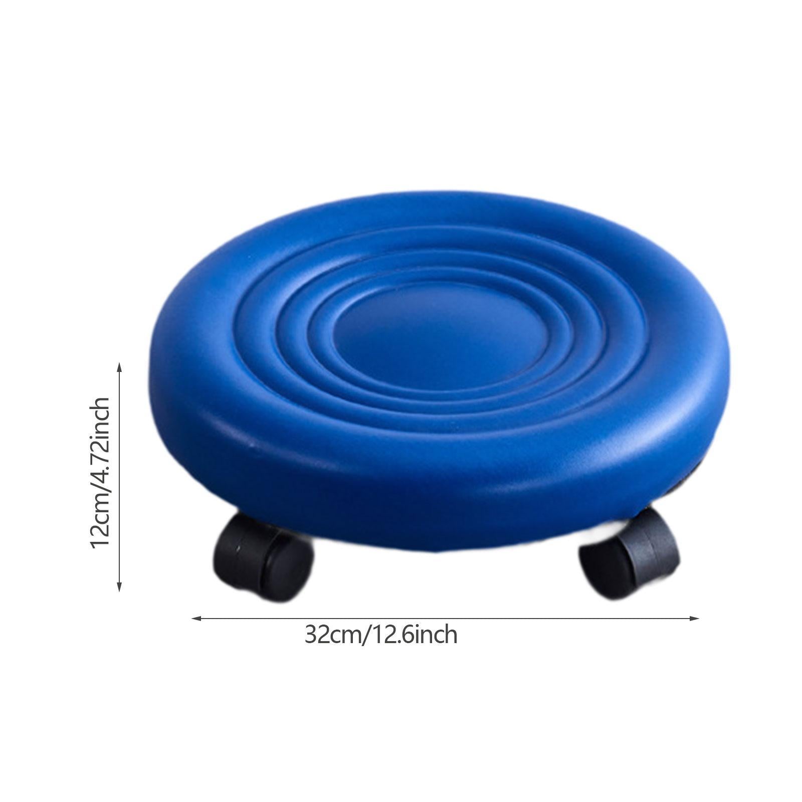 Low Height Rolling Stool with Swivel Caster for Mechanical Manicure Sport Blue