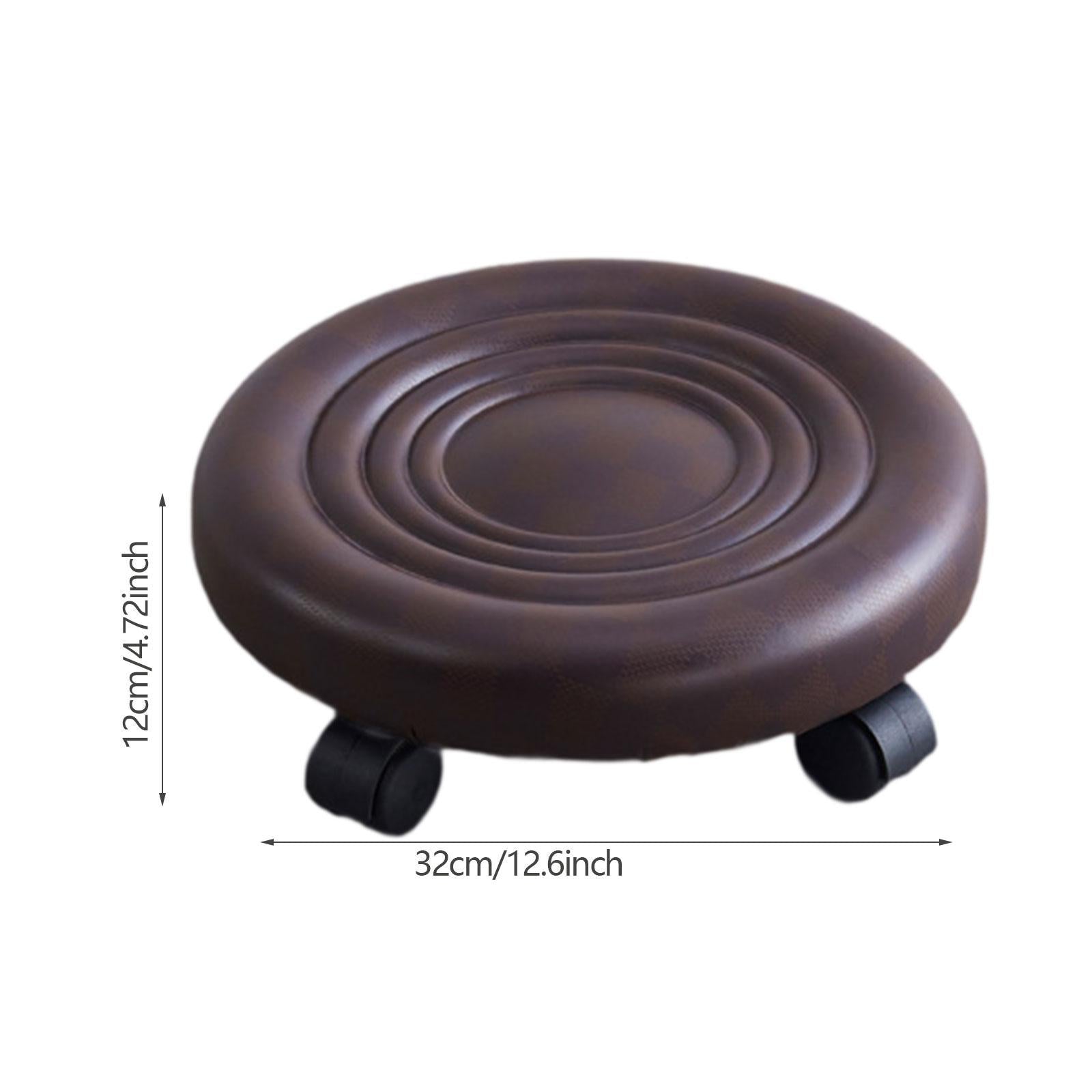 Low Height Rolling Stool with Swivel Caster for Mechanical Manicure Sport Browm
