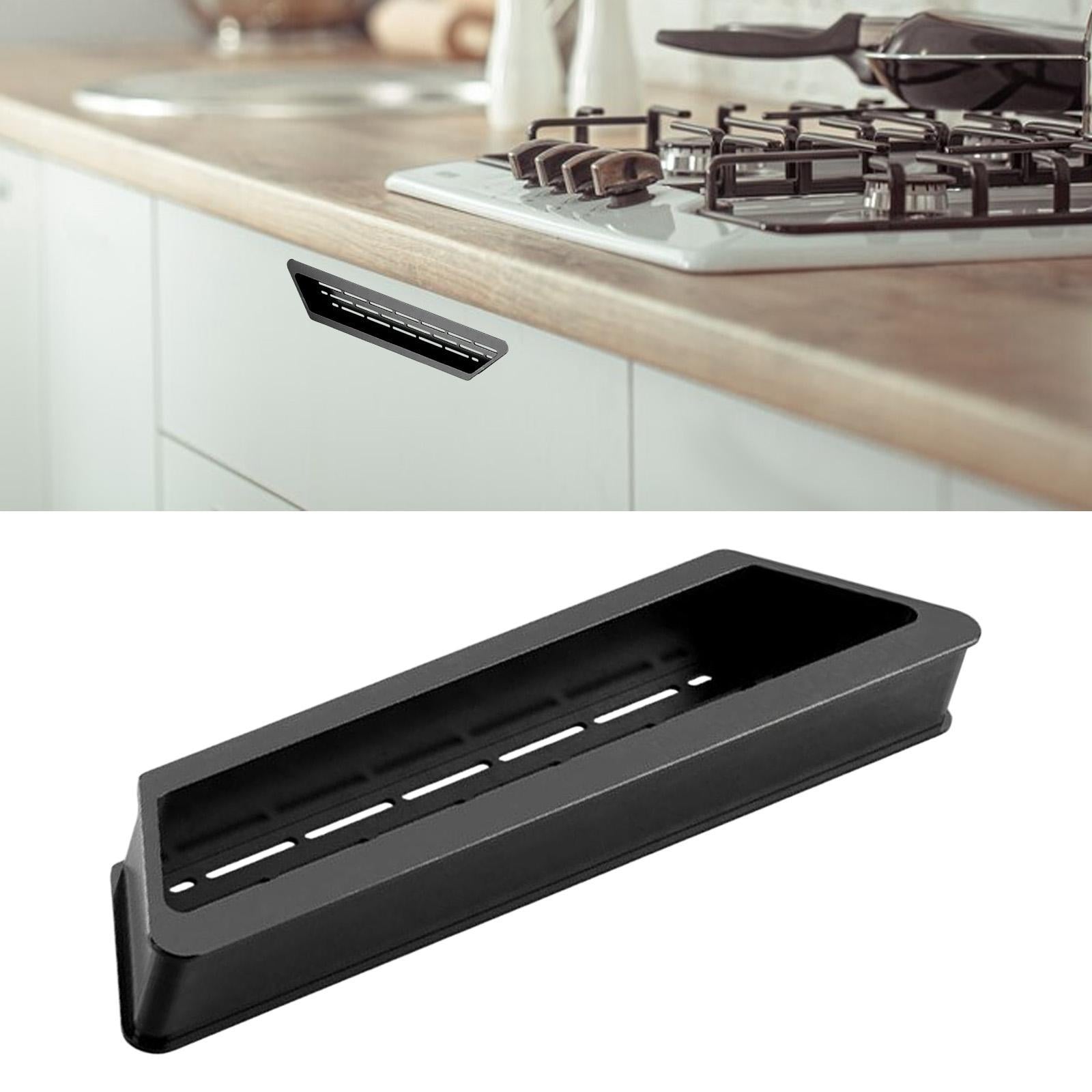 Recessed Pull Mesh Pull Push Door Plate Handle for Barn Hotels Sliding Doors black