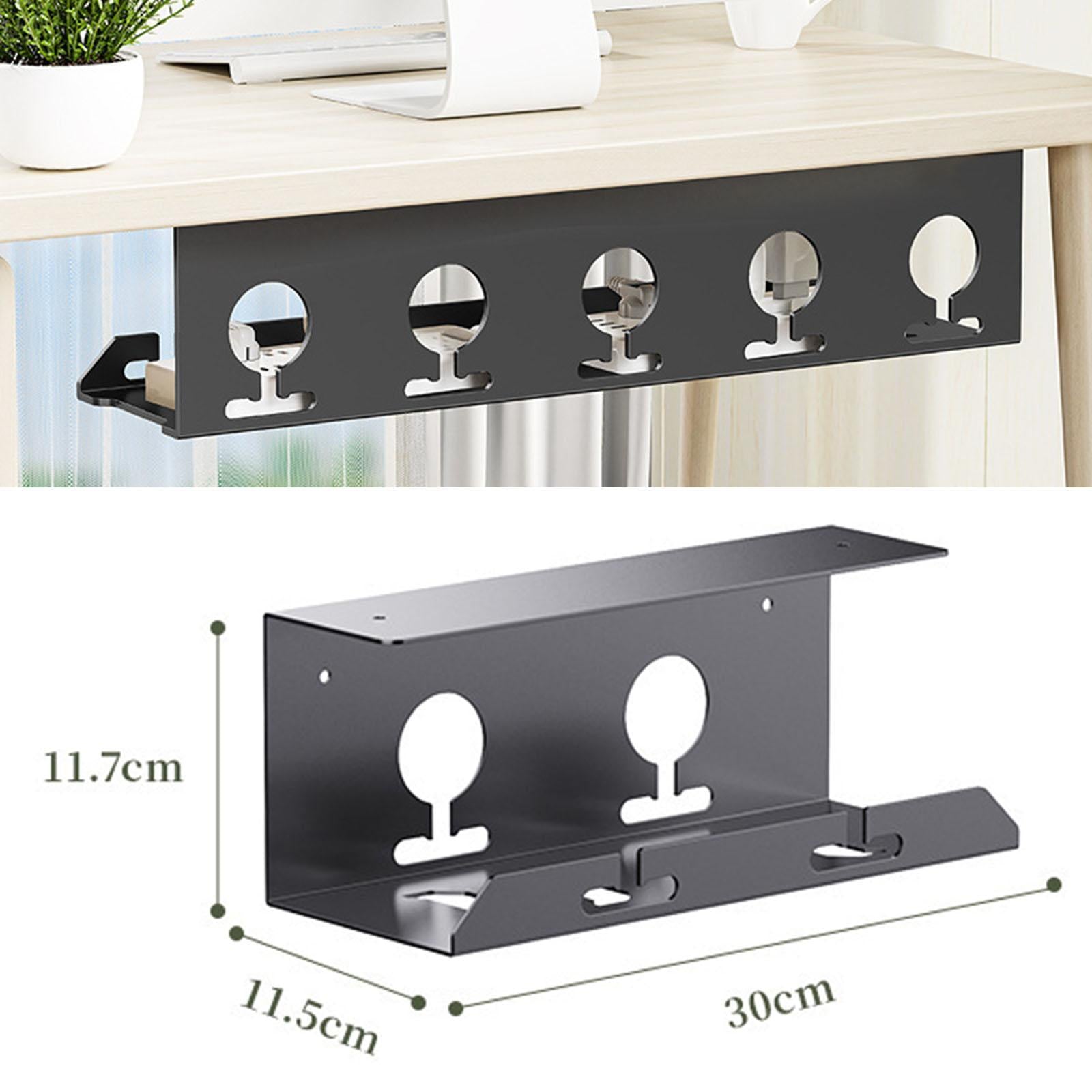 Under Table Storage Tray Rustproof Cable Raceway for Kitchen Home Use Office Small