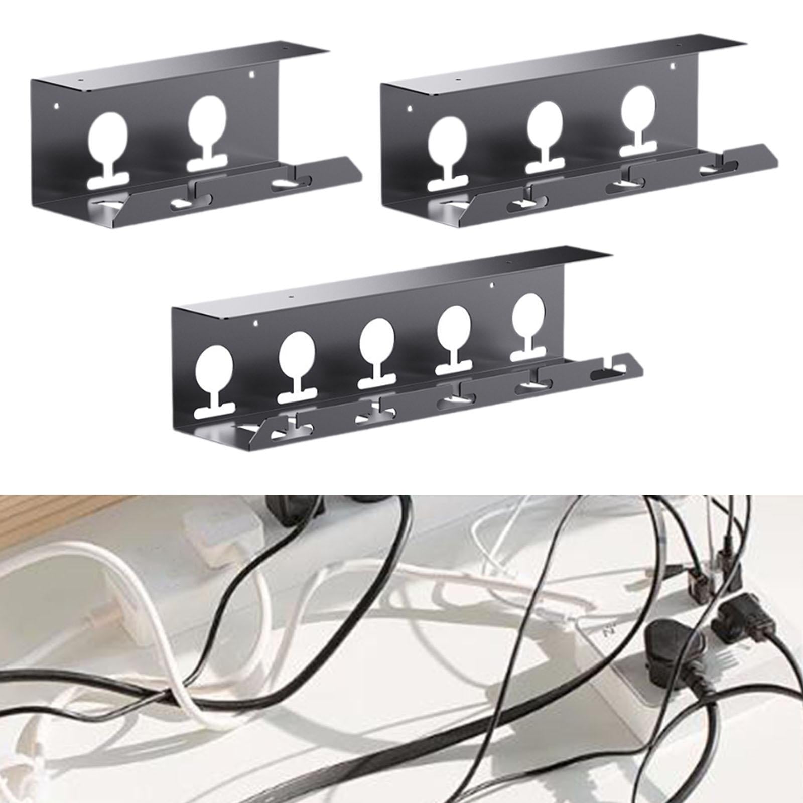 Under Table Storage Tray Rustproof Cable Raceway for Kitchen Home Use Office Small