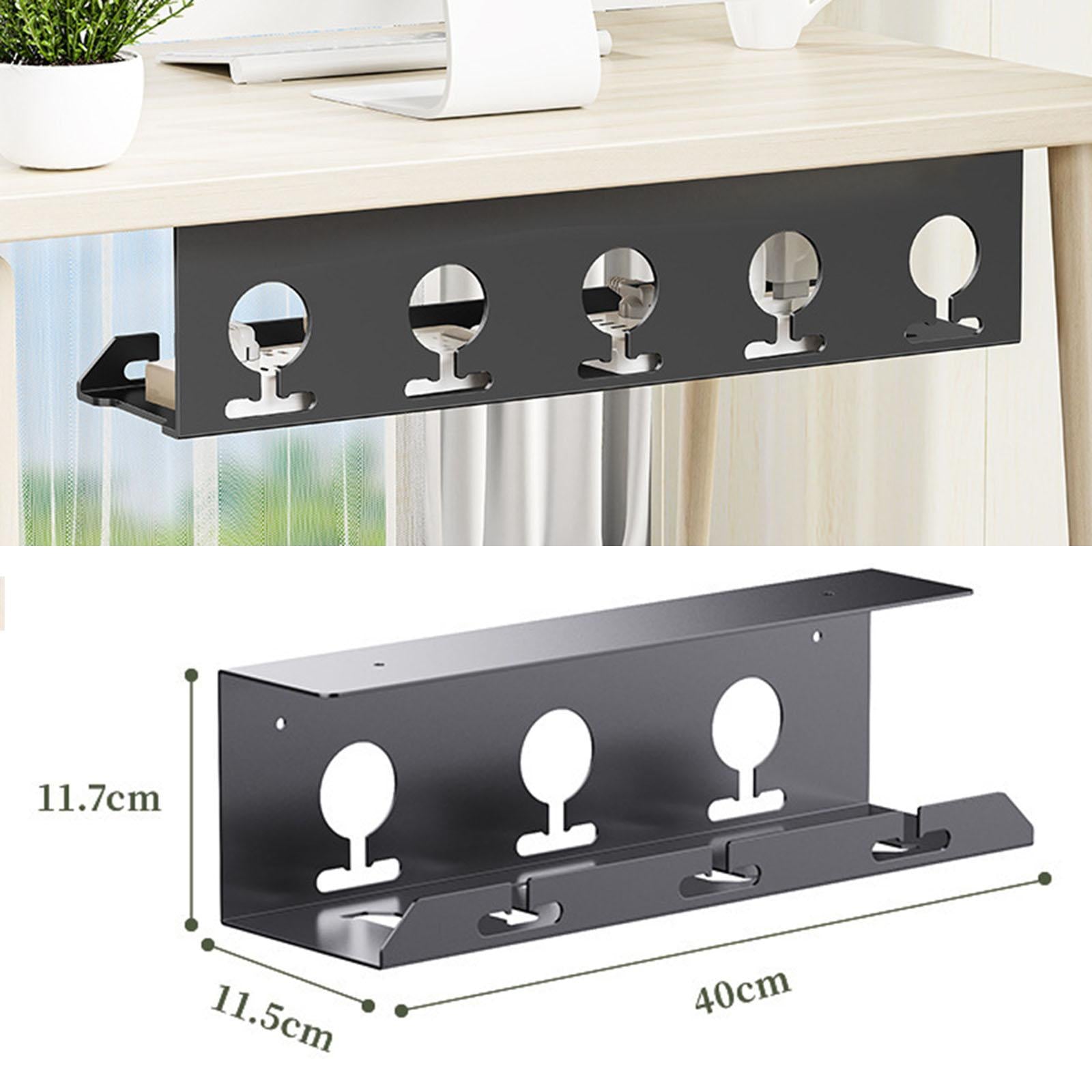 Under Table Storage Tray Rustproof Cable Raceway for Kitchen Home Use Office Medium