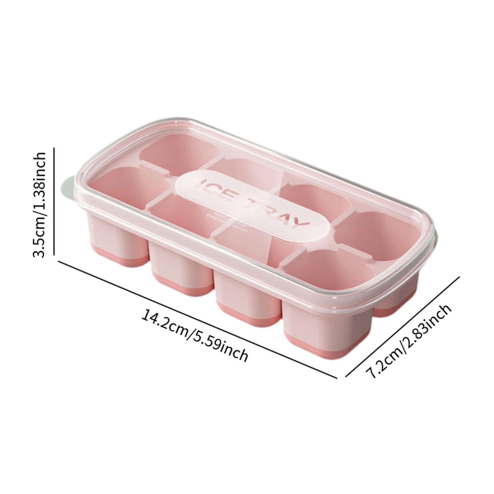 Ice Cube Tray Freezer Ice Cubes Compartment for Juice Summer Beverage Coffee Pink