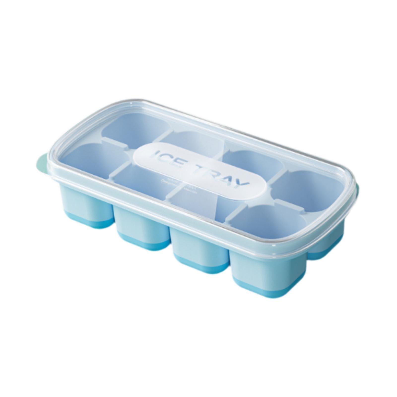 Ice Cube Tray Freezer Ice Cubes Compartment for Juice Summer Beverage Coffee Blue