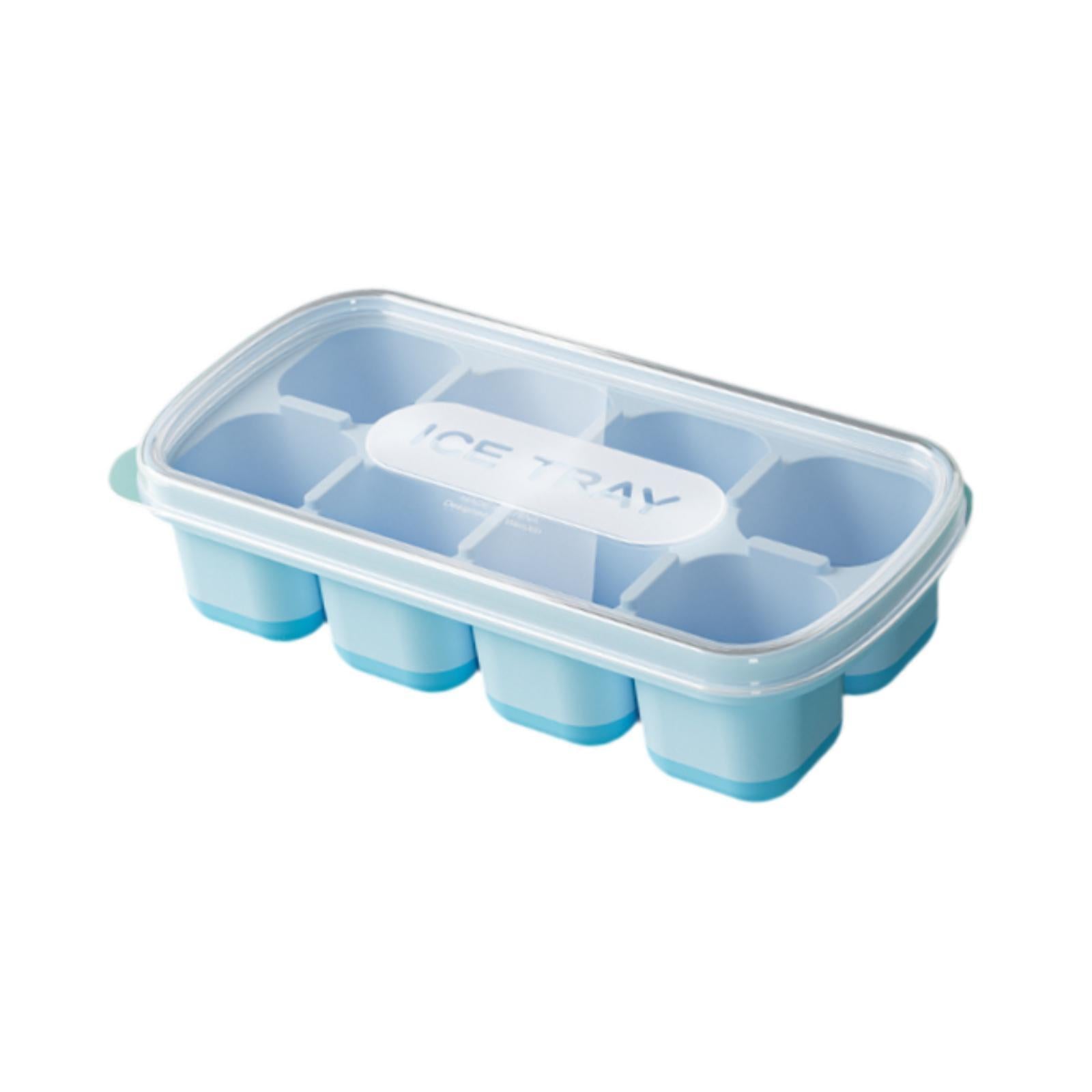 Ice Cube Tray Freezer Ice Cubes Compartment for Juice Summer Beverage Coffee Blue