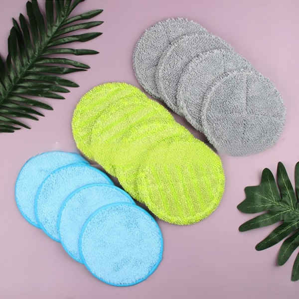 4 Pieces Rotary Mop Replacement Head Machine Washable Refills Mop Replace Head green