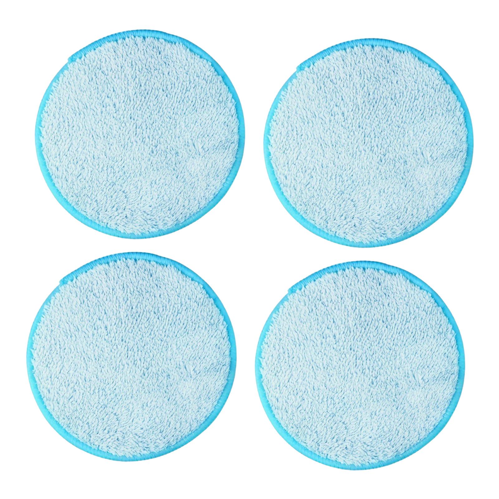 4 Pieces Rotary Mop Replacement Head Machine Washable Refills Mop Replace Head blue