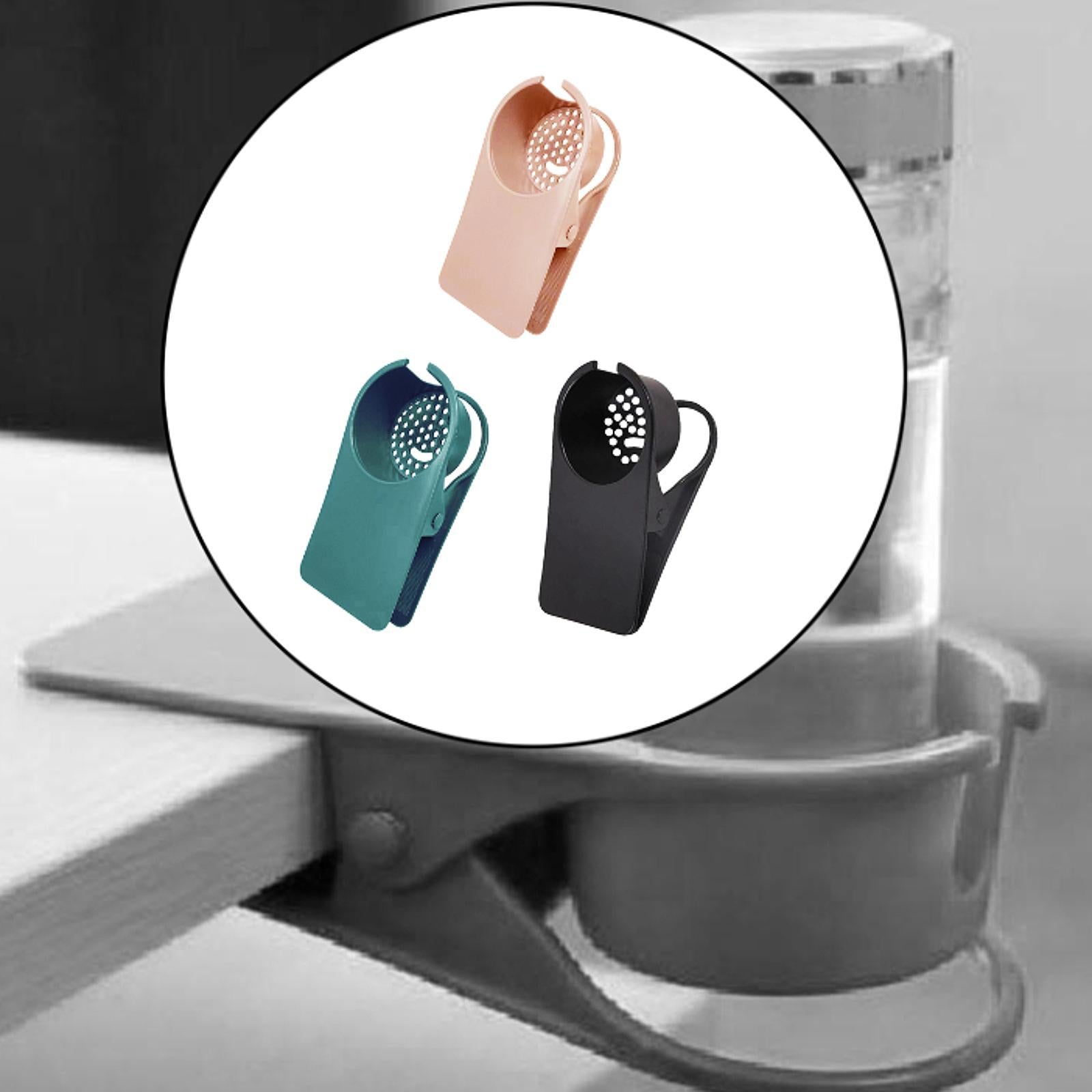 Desk Cup Holder Clip Convenient Table Cup Holder for Gaming Desk Home Office Pink