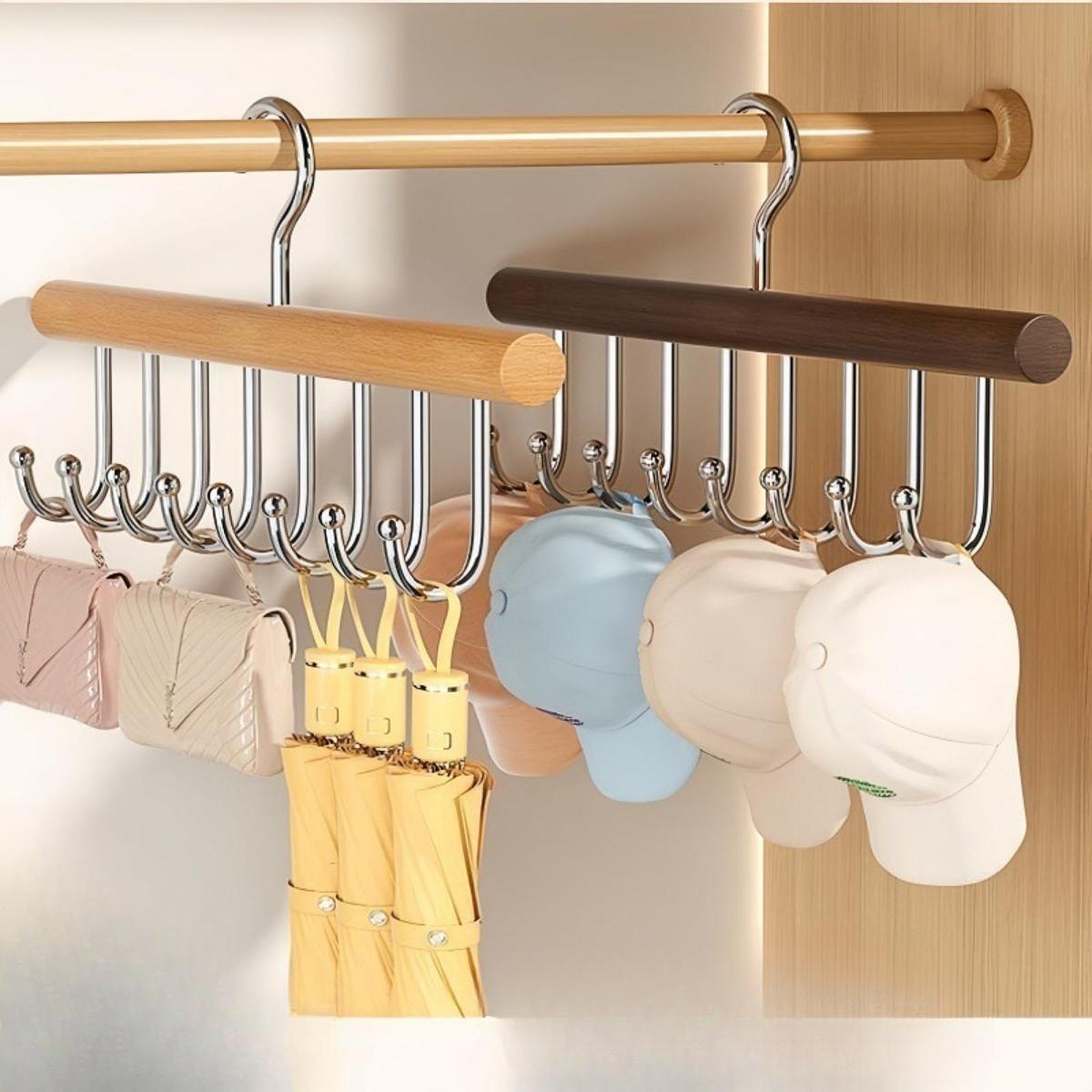 Belt Organizer for Closet Wood Stable Scarf Holder for Scarves Bags Tank Top