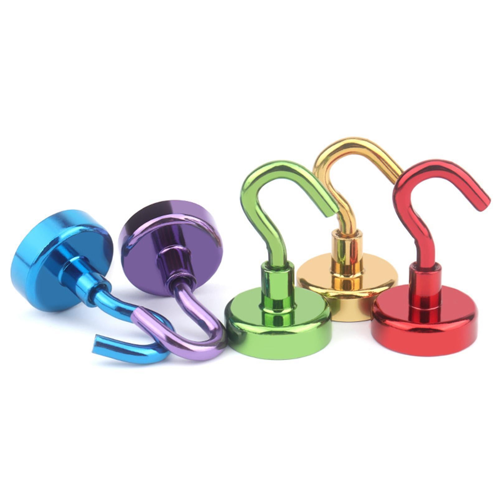 20 Pieces Magnetic Hooks Strong Hooks for Cabin Walls Beach Classroom Blue