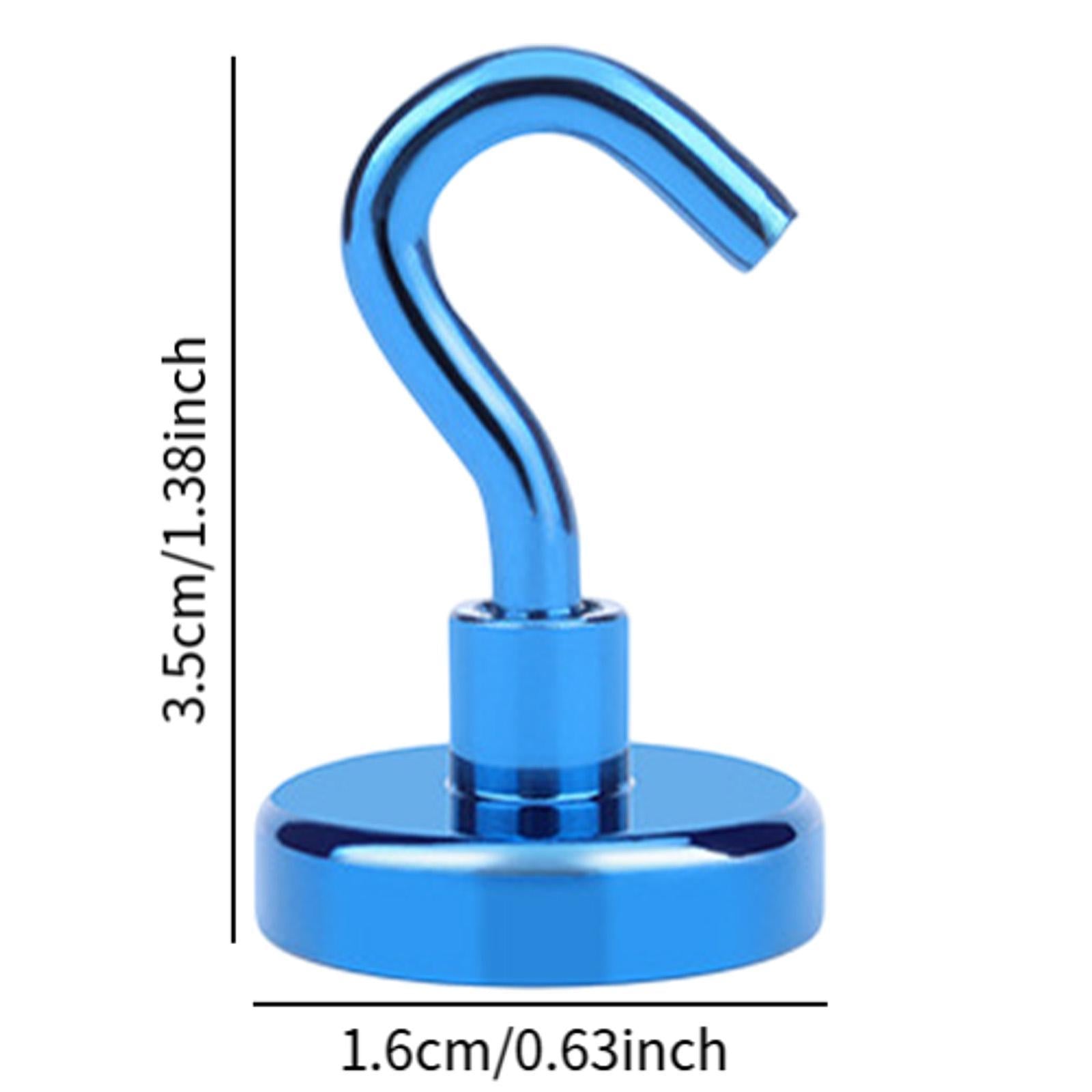 20 Pieces Magnetic Hooks Strong Hooks for Cabin Walls Beach Classroom Blue