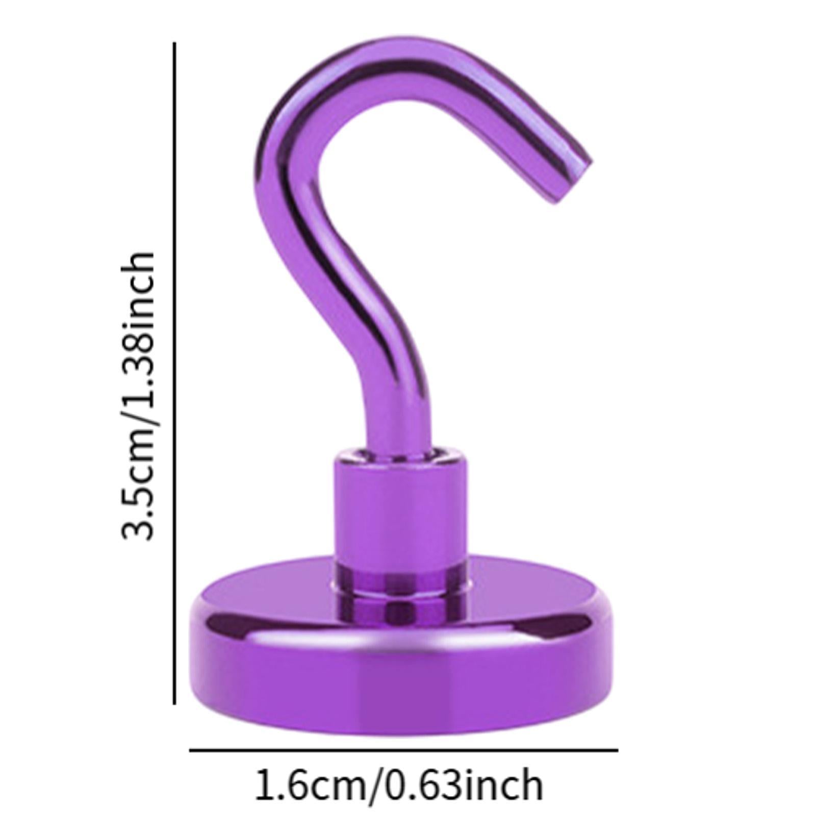 20 Pieces Magnetic Hooks Strong Hooks for Cabin Walls Beach Classroom Purple