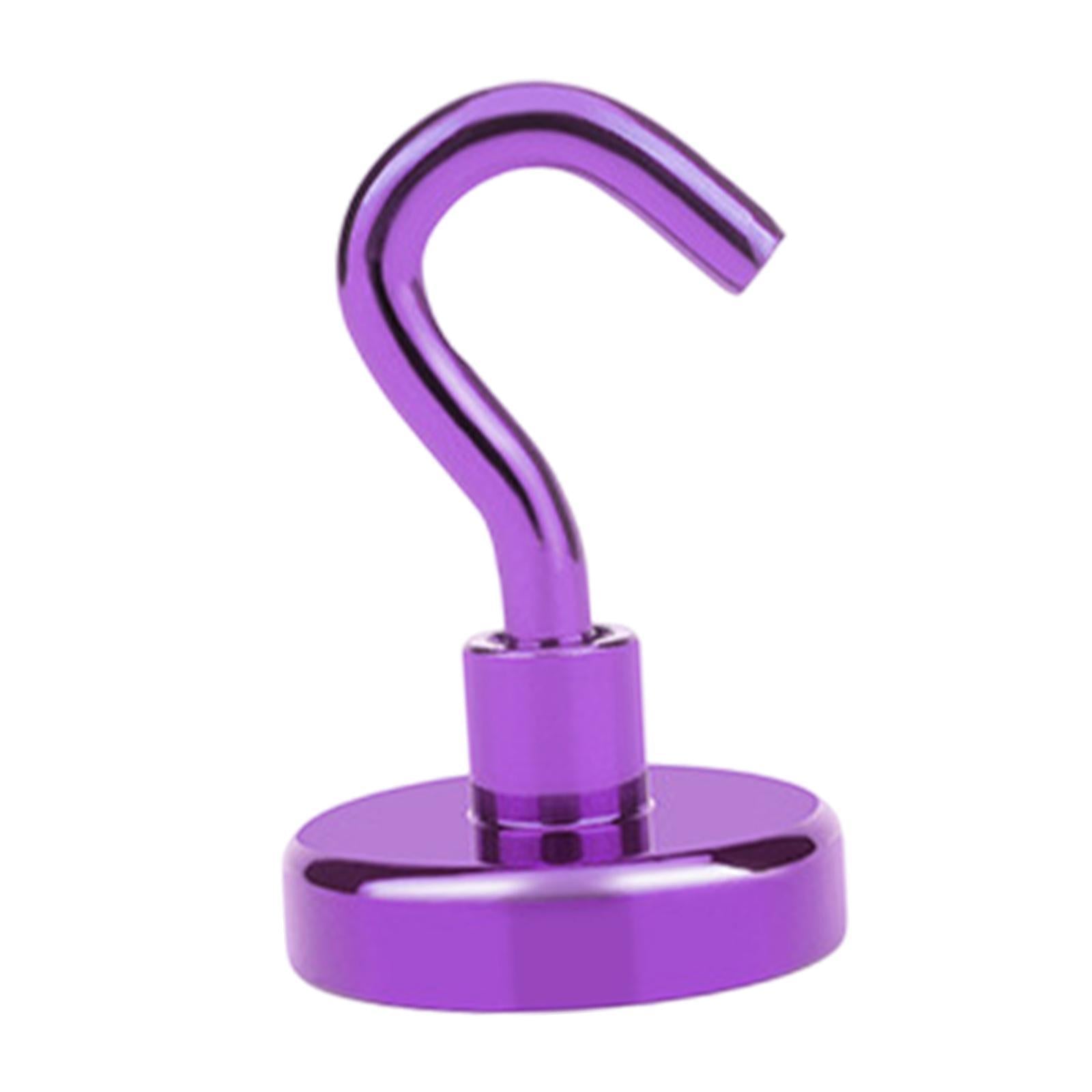 20 Pieces Magnetic Hooks Strong Hooks for Cabin Walls Beach Classroom Purple