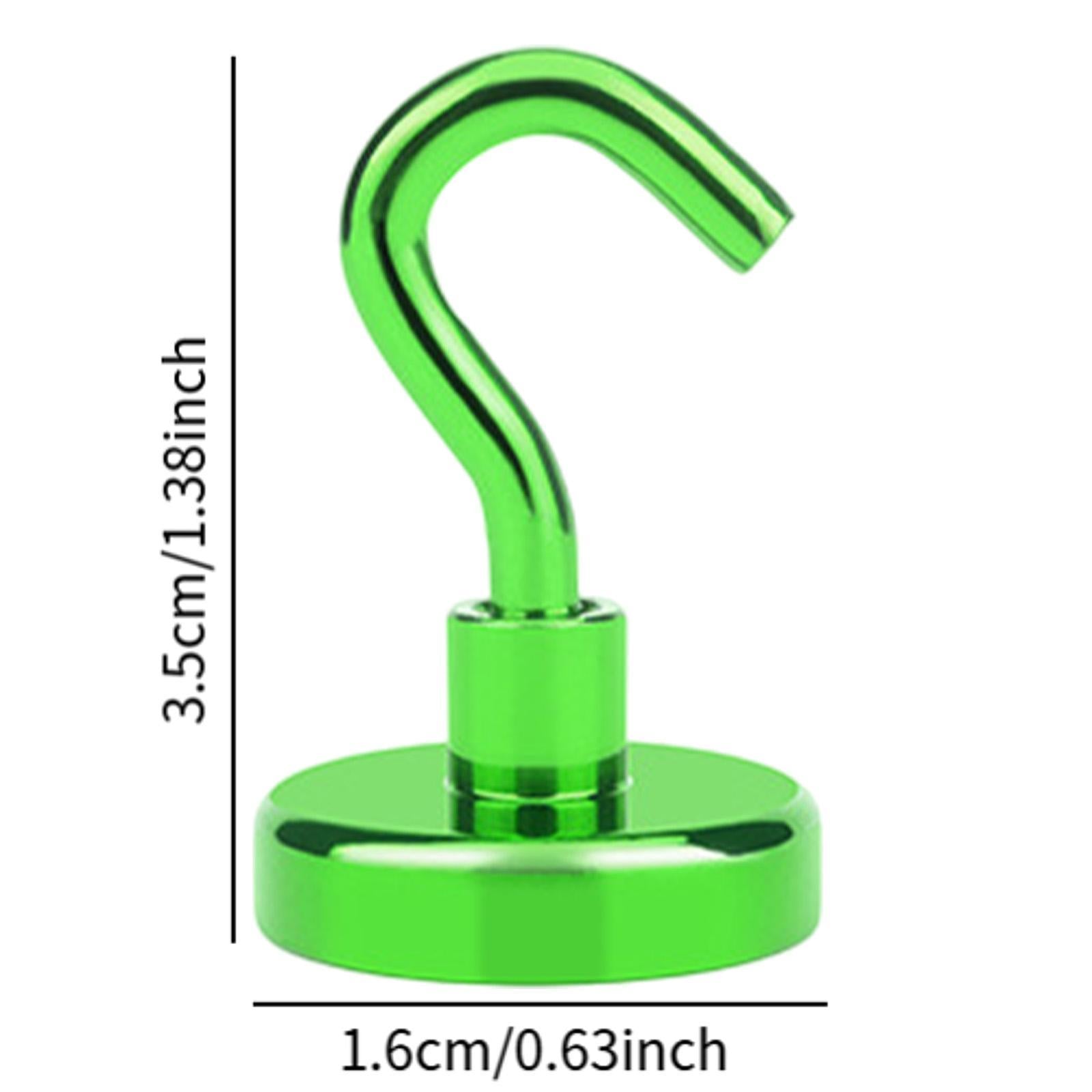 20 Pieces Magnetic Hooks Strong Hooks for Cabin Walls Beach Classroom Green