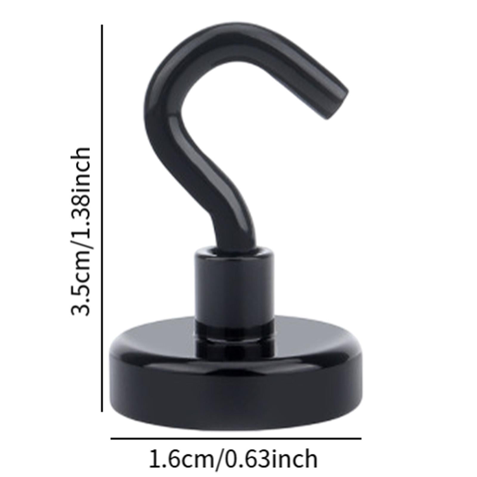 20 Pieces Magnetic Hooks Strong Hooks for Cabin Walls Beach Classroom Black