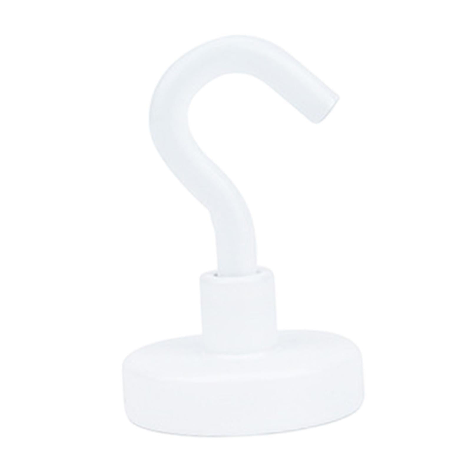 20 Pieces Magnetic Hooks Strong Hooks for Cabin Walls Beach Classroom White