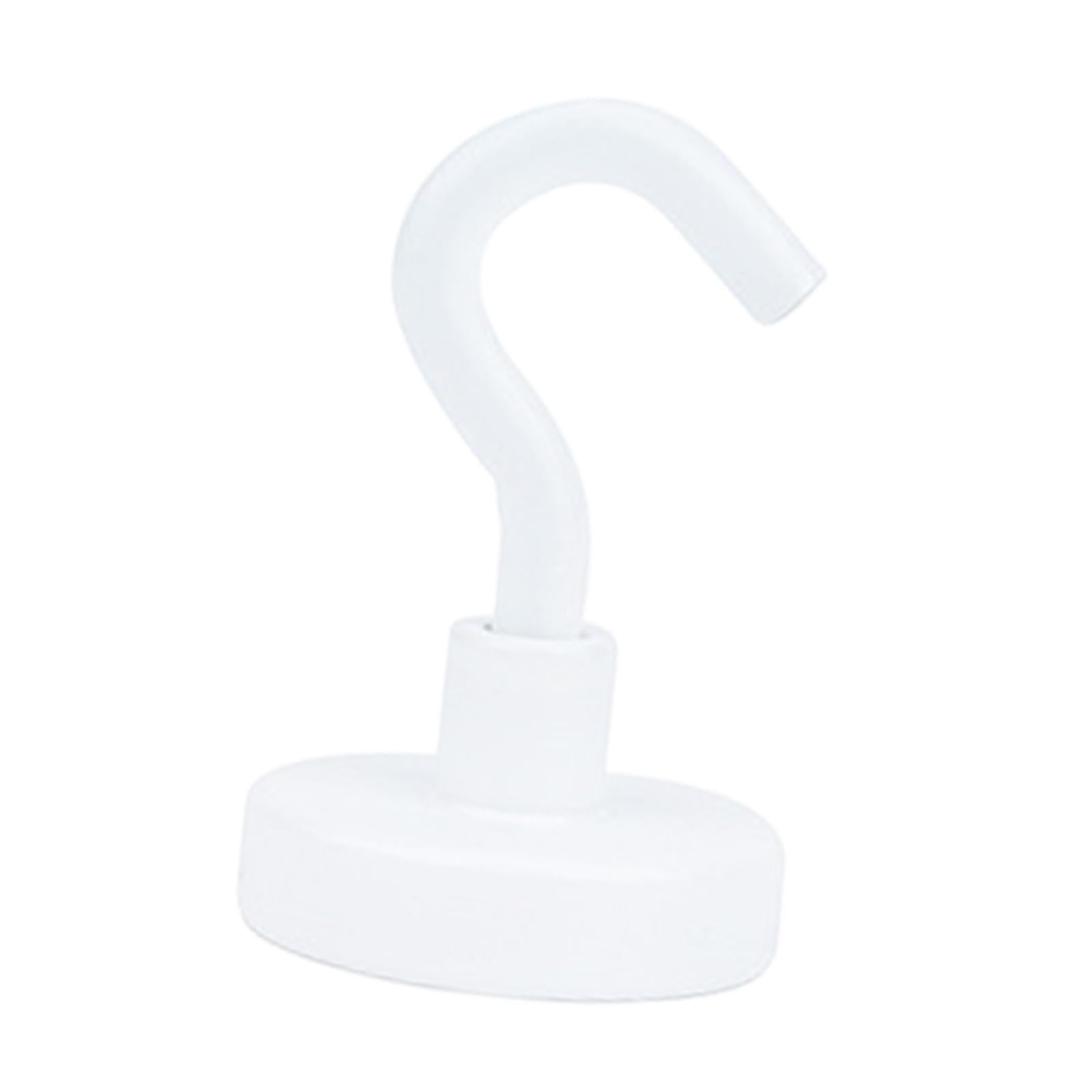 20 Pieces Magnetic Hooks Strong Hooks for Cabin Walls Beach Classroom White