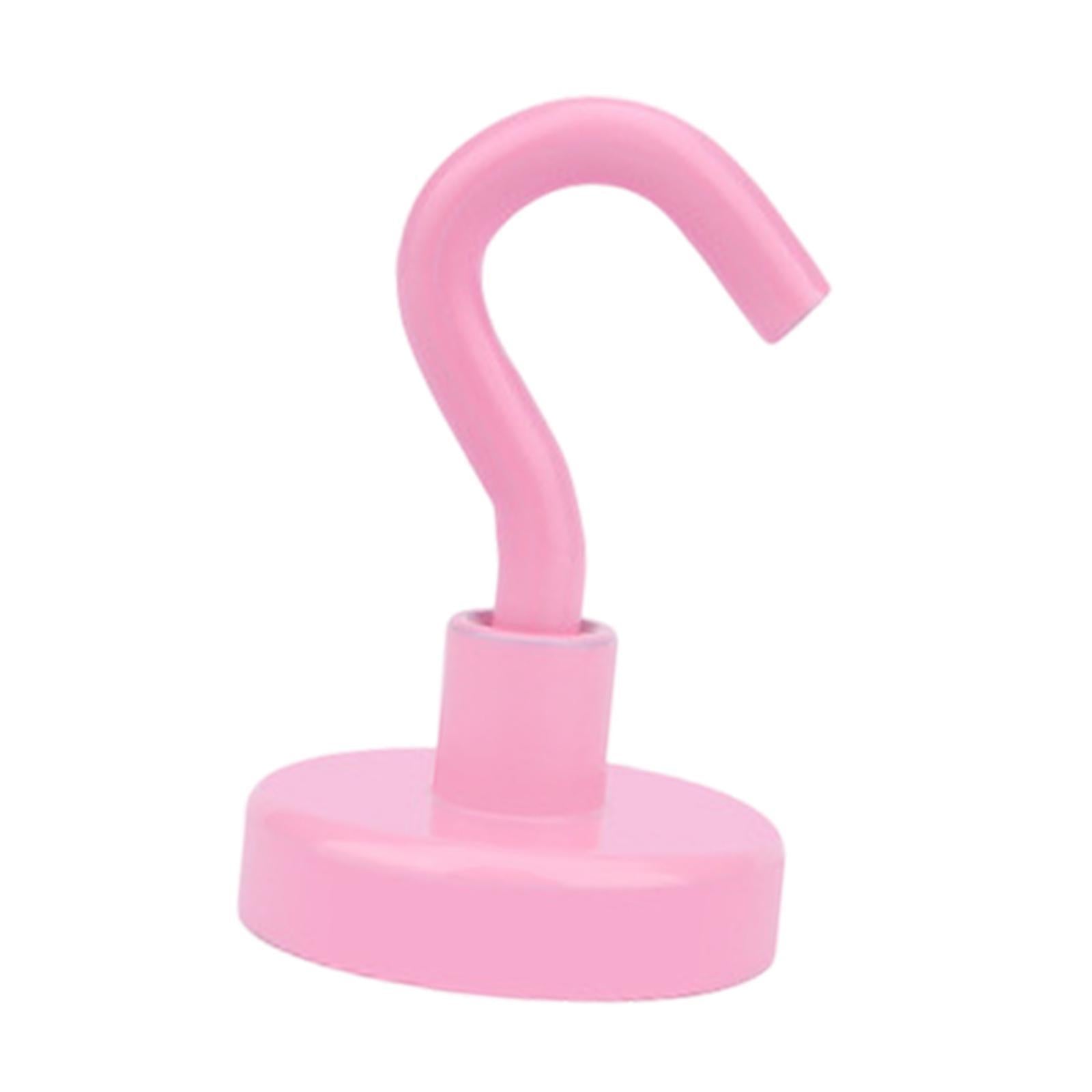 20 Pieces Magnetic Hooks Strong Hooks for Cabin Walls Beach Classroom Pink