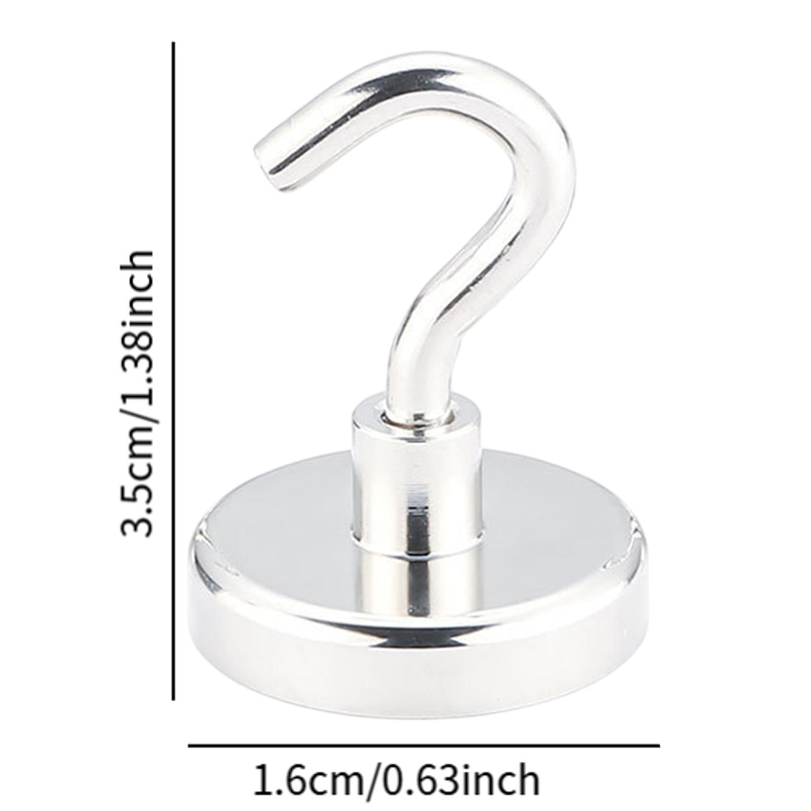 20 Pieces Magnetic Hooks Strong Hooks for Cabin Walls Beach Classroom Silver