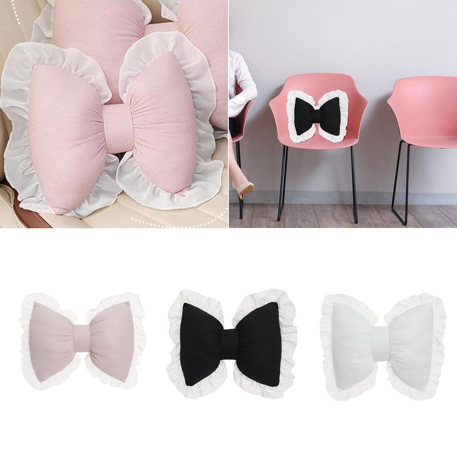 Bowknot Pillow Home Decor Centerpiece Sofa Cushion for Indoor Sofa Farmhouse Pink
