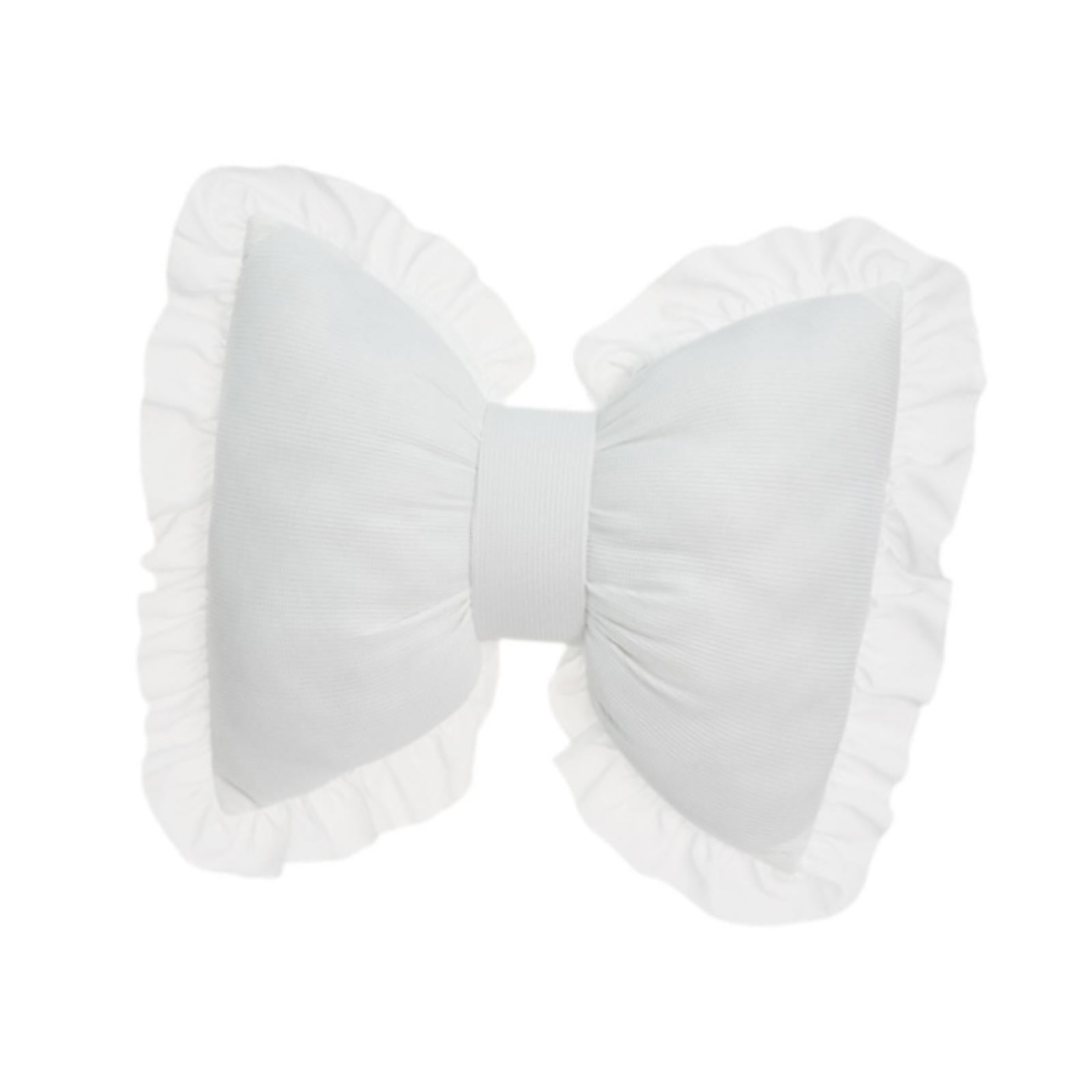 Bowknot Pillow Home Decor Centerpiece Sofa Cushion for Indoor Sofa Farmhouse White