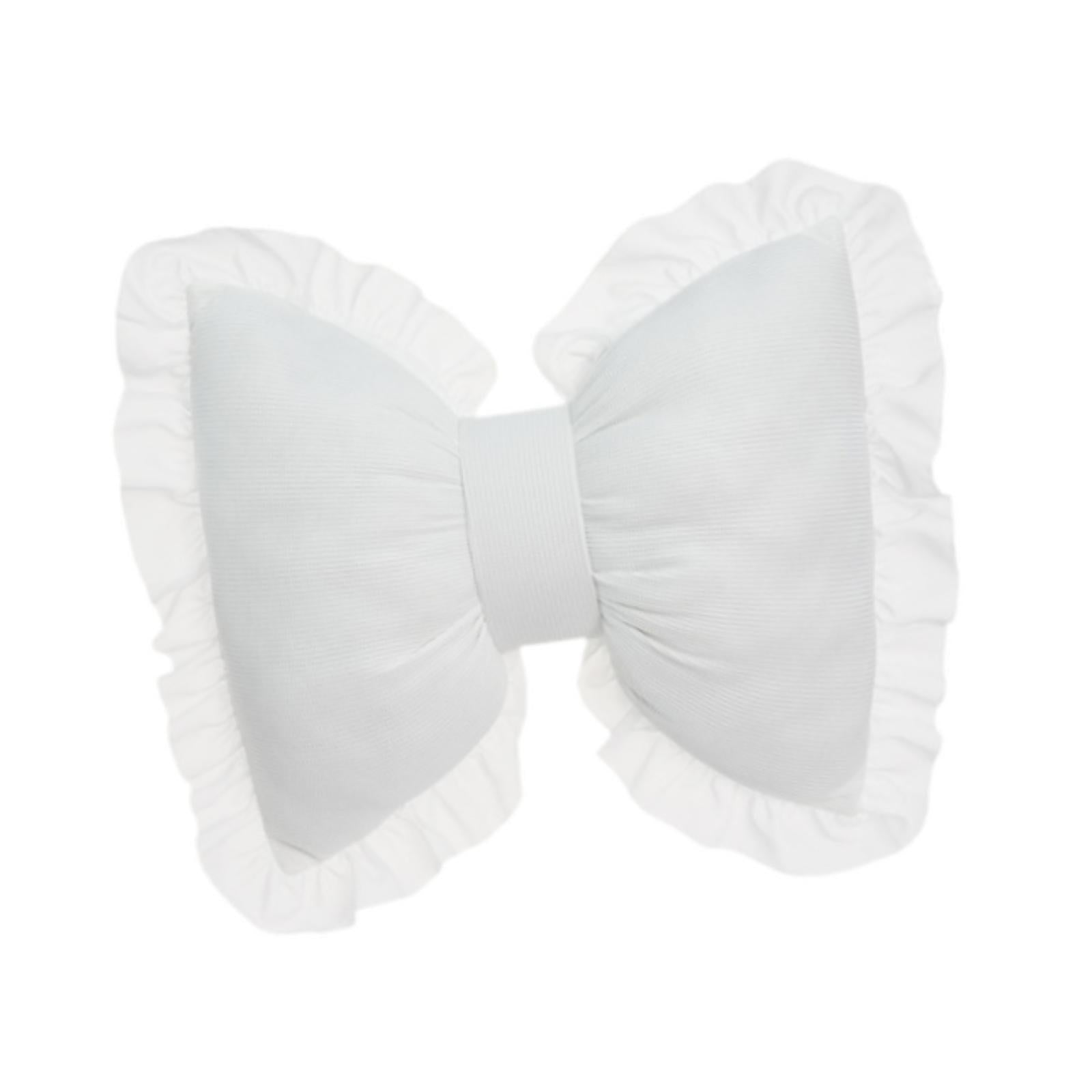 Bowknot Pillow Home Decor Centerpiece Sofa Cushion for Indoor Sofa Farmhouse White
