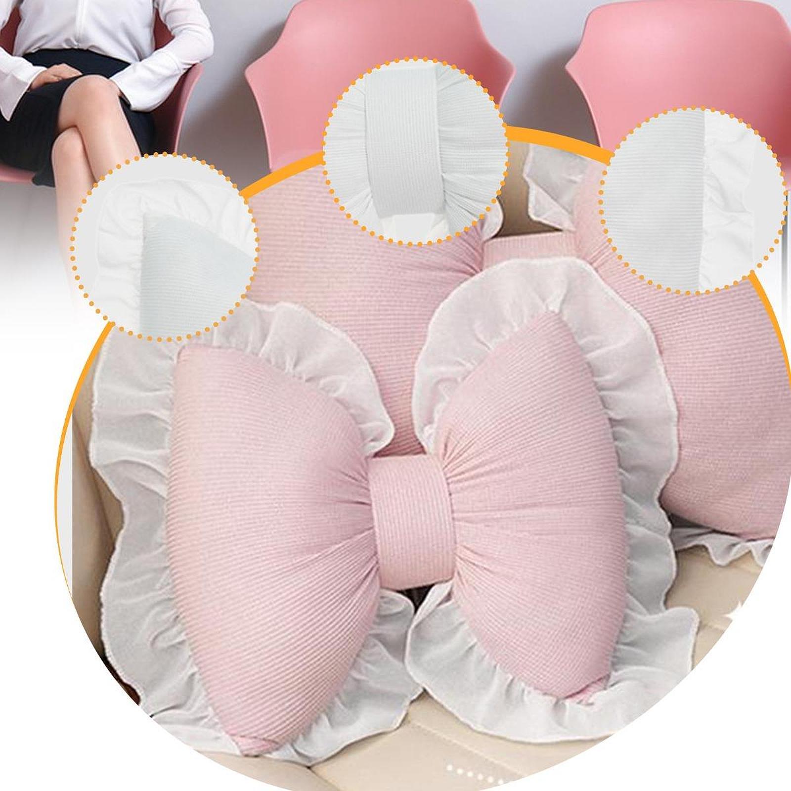 Bowknot Pillow Home Decor Centerpiece Sofa Cushion for Indoor Sofa Farmhouse White
