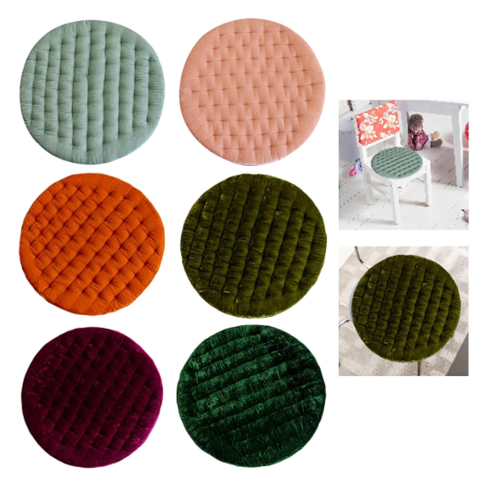 Round Chair Seat Cushion Floor Pouf Decoration for Garden Indoor Living Room Blue