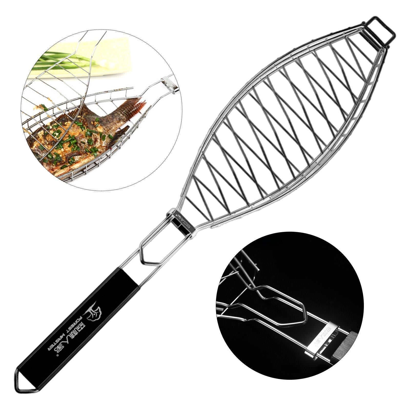 Grilled Fish Clip Portable Barbecue Grill Basket for Cooking Picnic Barbecue