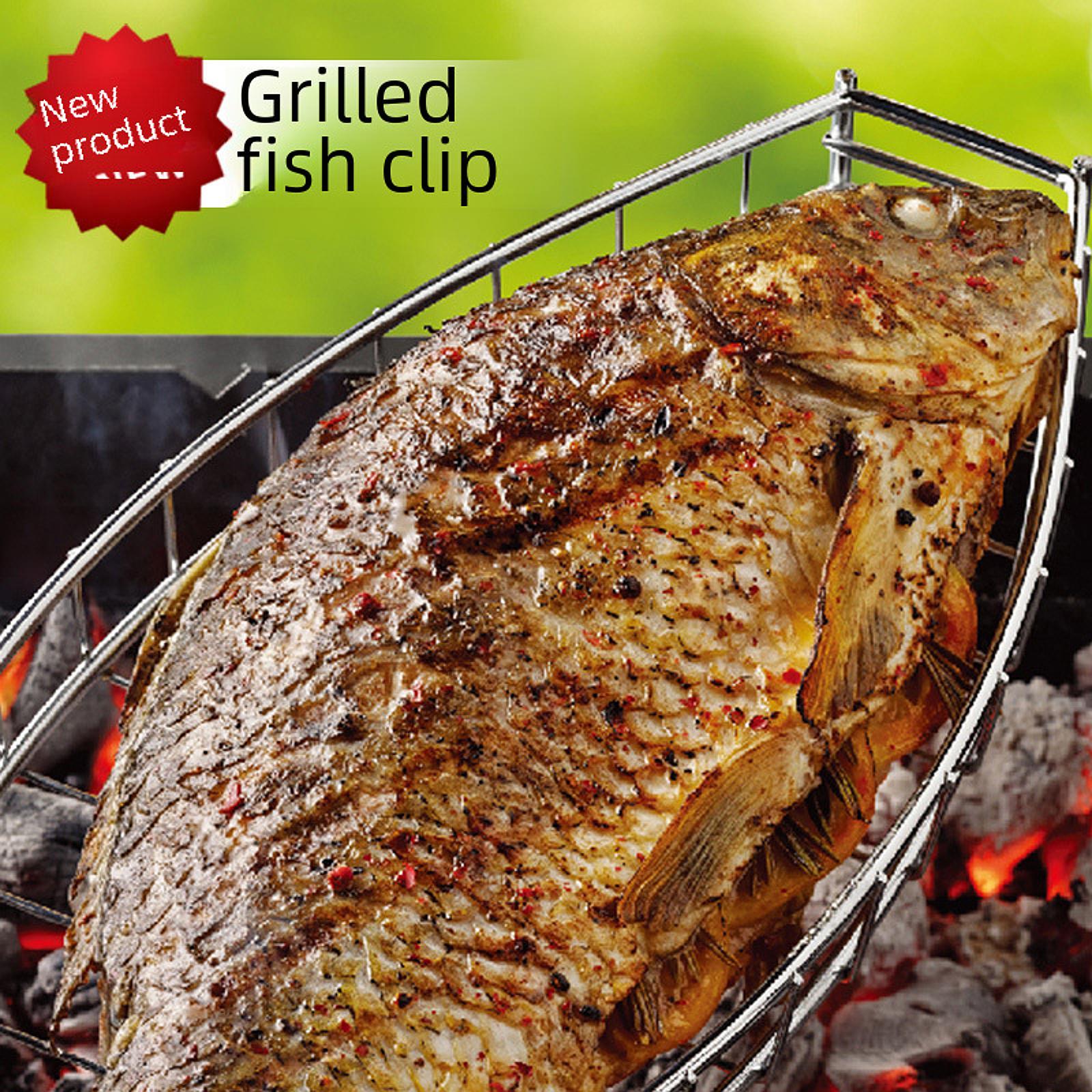 Grilled Fish Clip Portable Barbecue Grill Basket for Cooking Picnic Barbecue