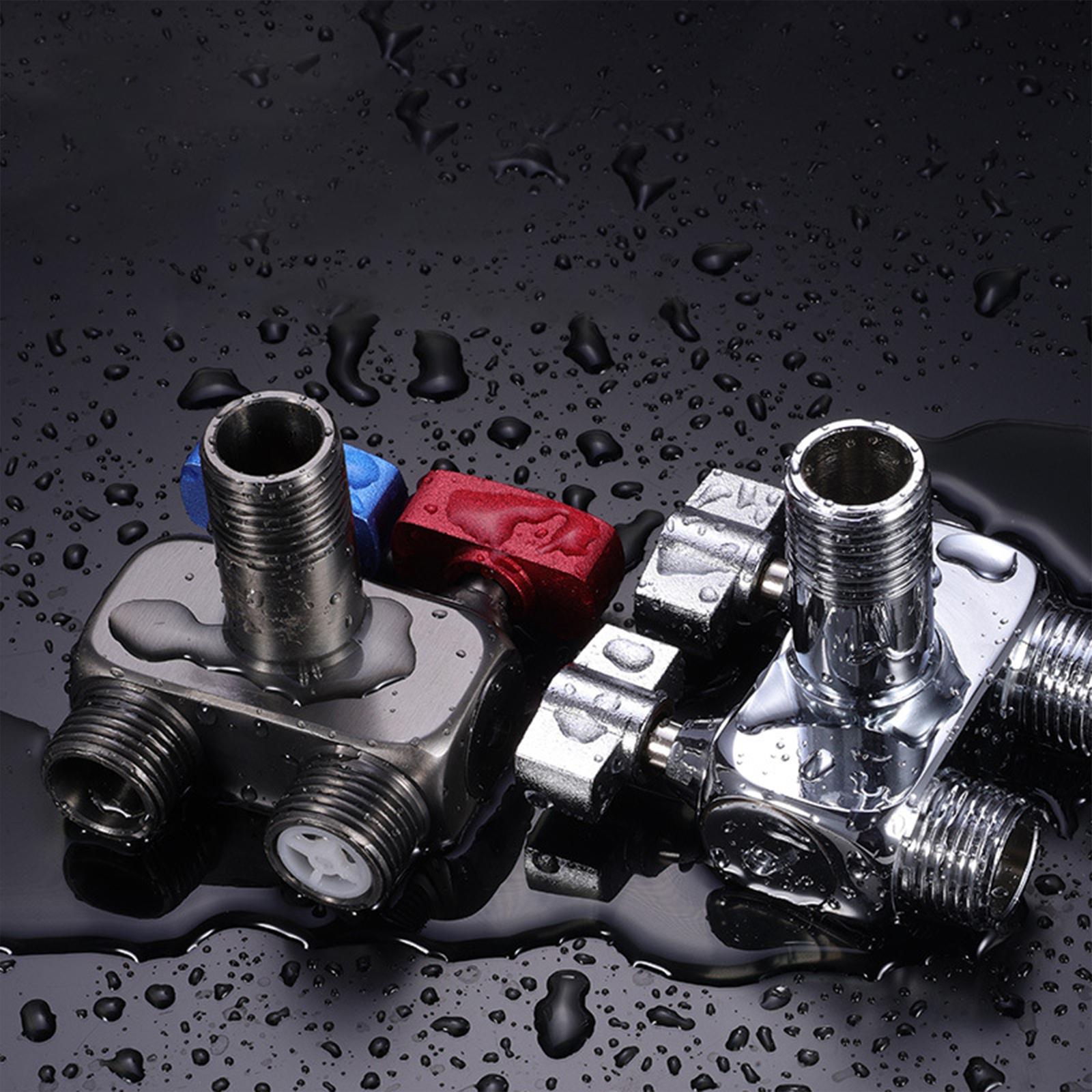 1in 2 out Double Control Valve Multifunctional Independent Switch Accessories Red Blue Gray