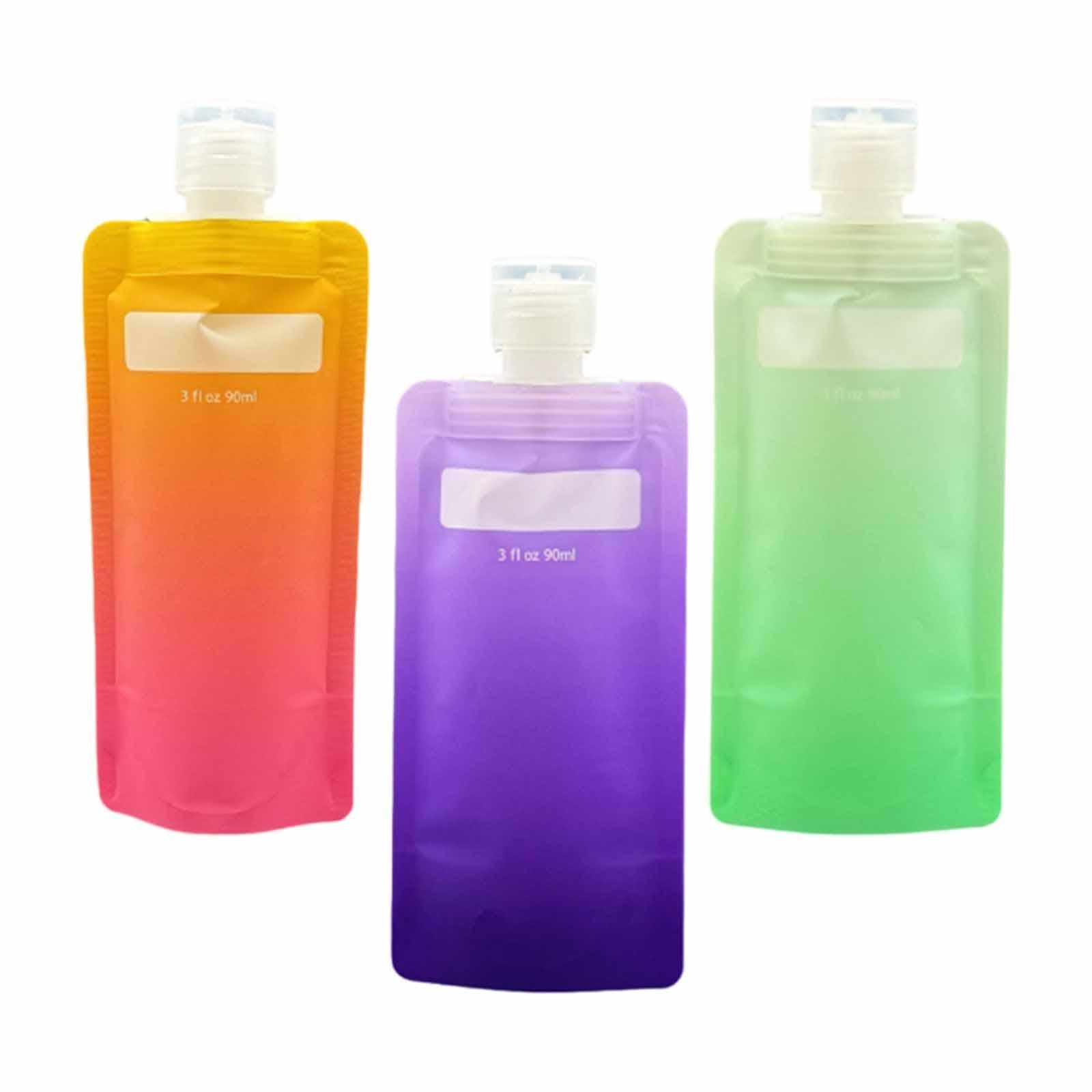 Liquid Packaging Bag 90ml Liquid Container for Shampoo Soap Men Women Orange