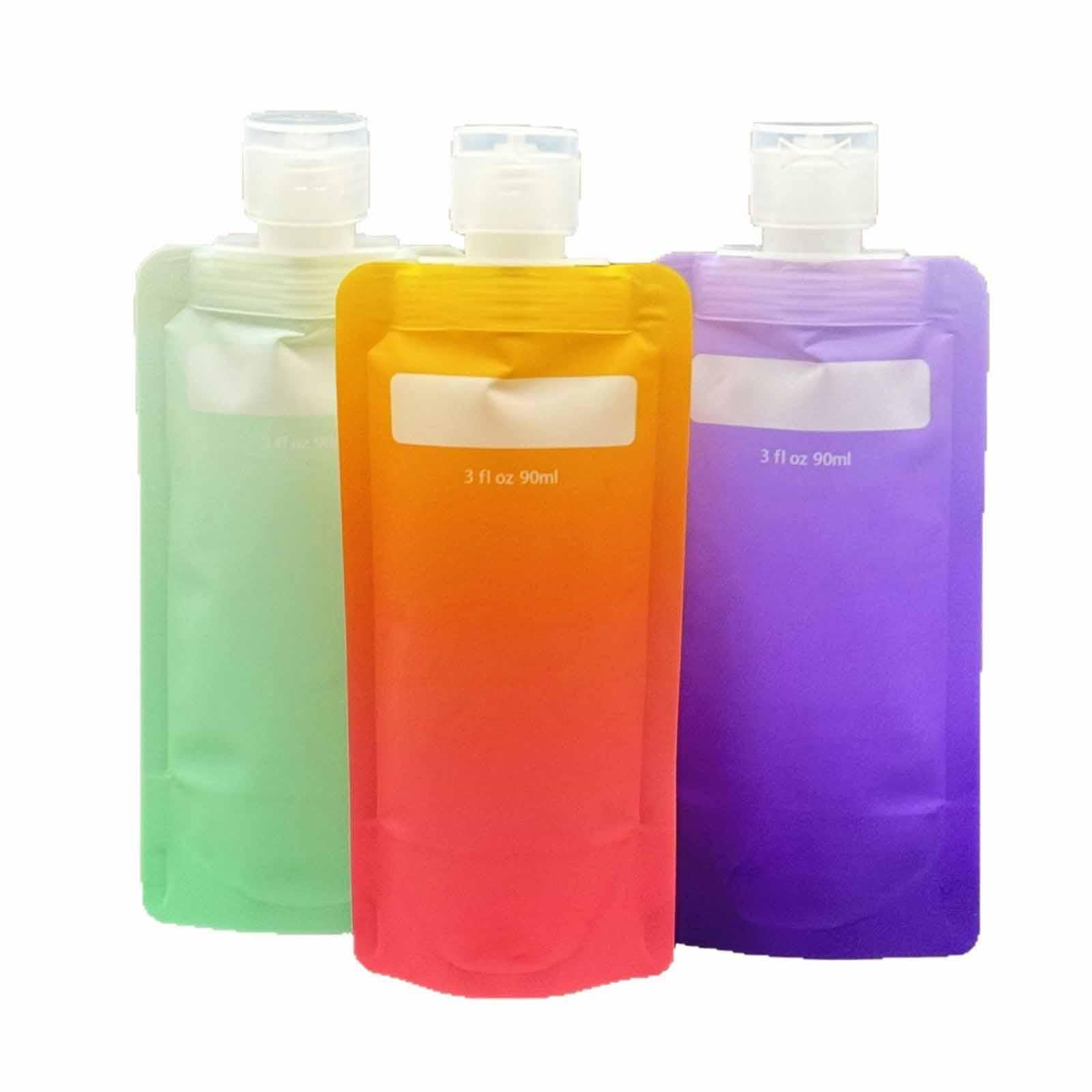Liquid Packaging Bag 90ml Liquid Container for Shampoo Soap Men Women Orange