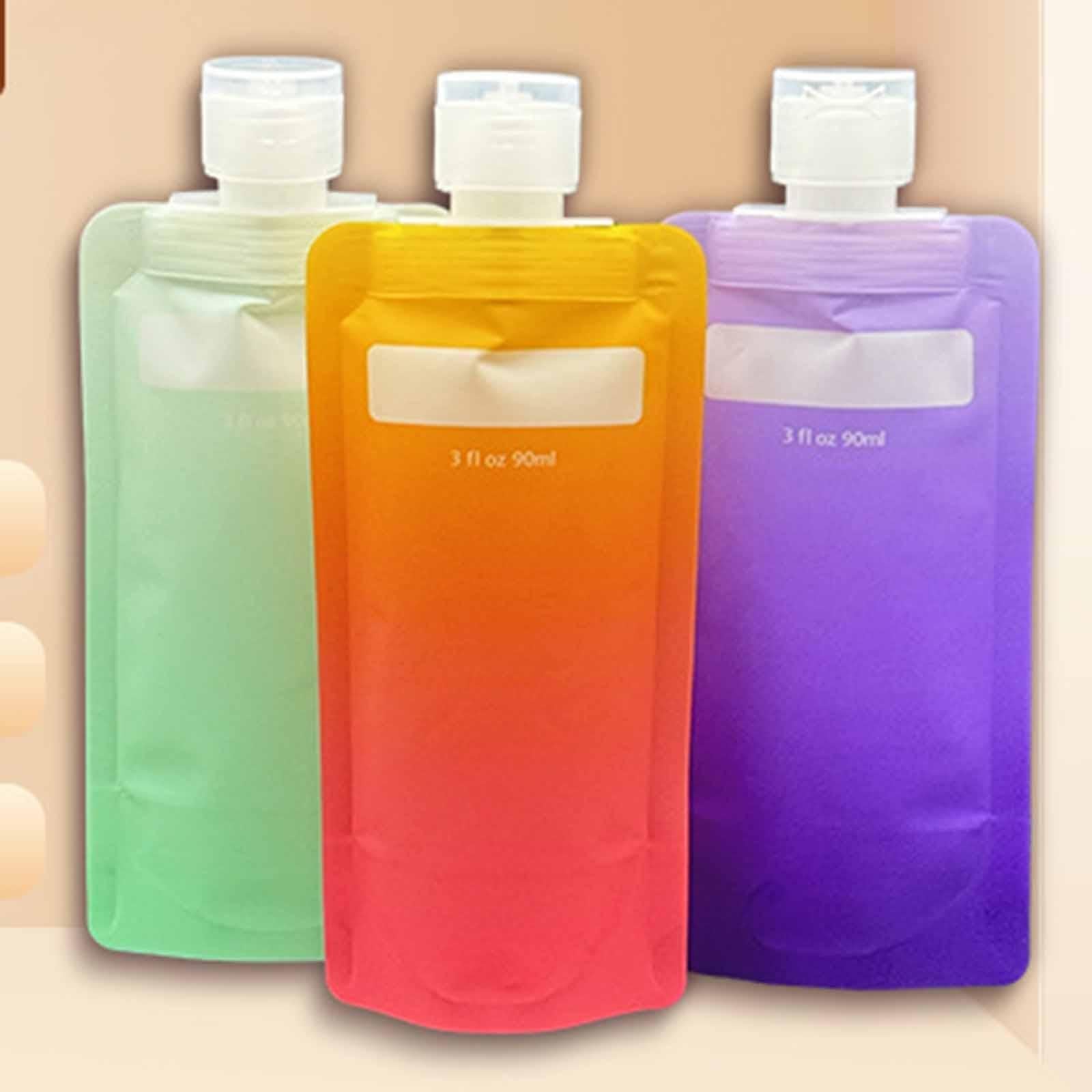 Liquid Packaging Bag 90ml Liquid Container for Shampoo Soap Men Women Orange