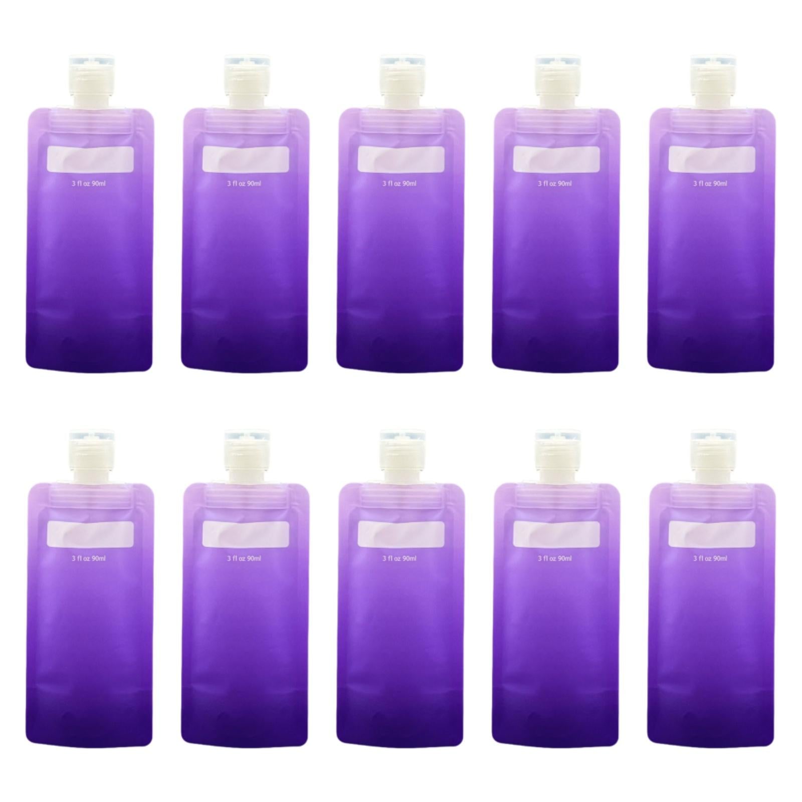 Liquid Packaging Bag 90ml Liquid Container for Shampoo Soap Men Women Purple