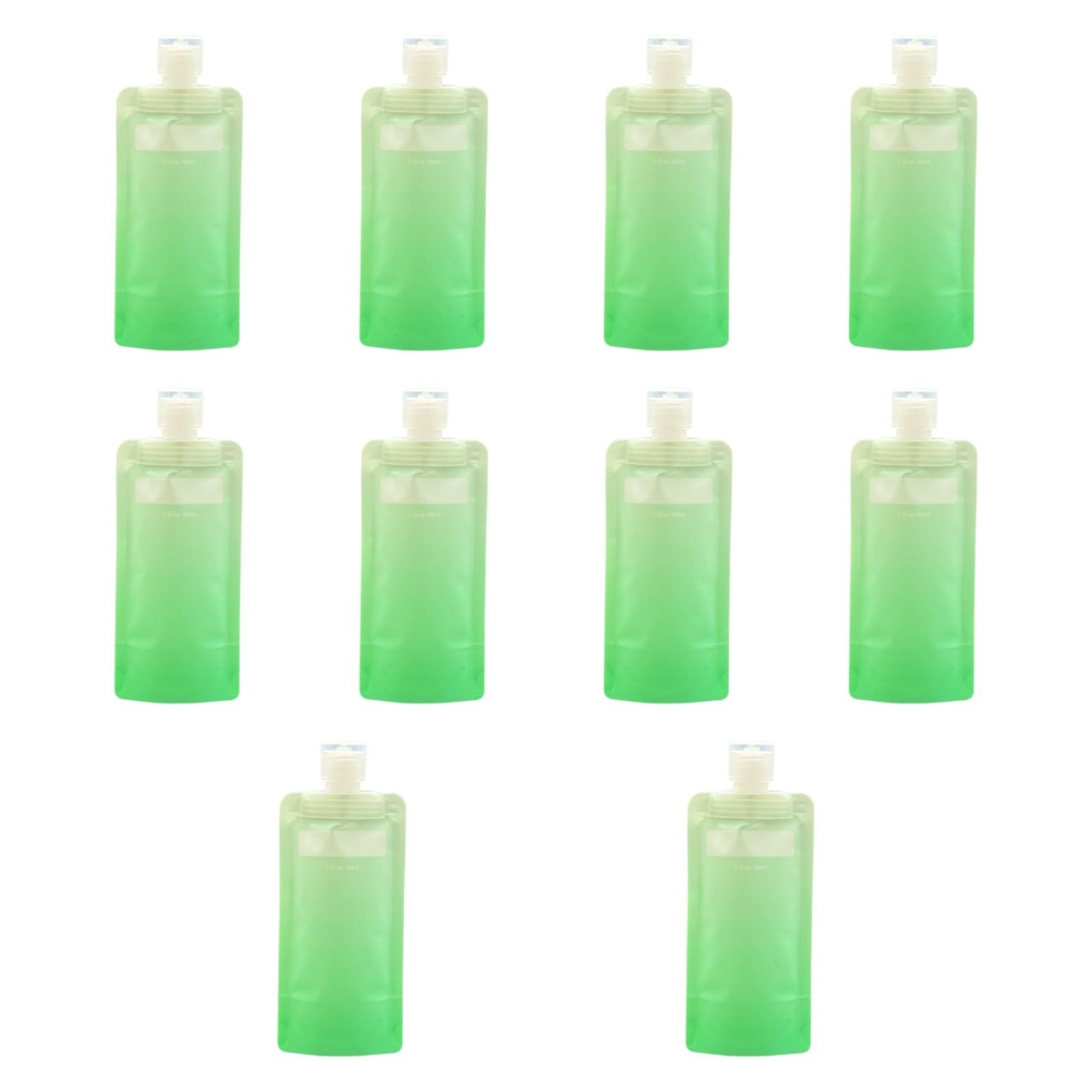 Liquid Packaging Bag 90ml Liquid Container for Shampoo Soap Men Women Green