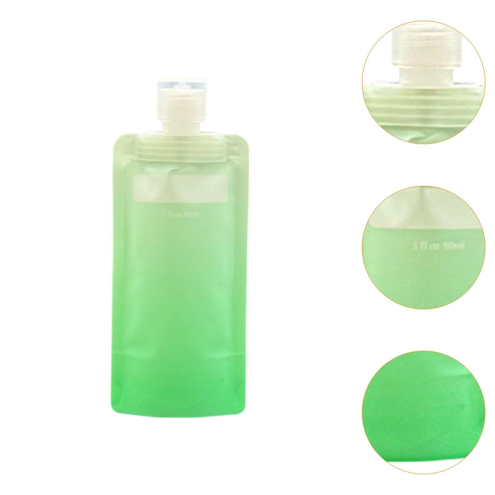 Liquid Packaging Bag 90ml Liquid Container for Shampoo Soap Men Women Green